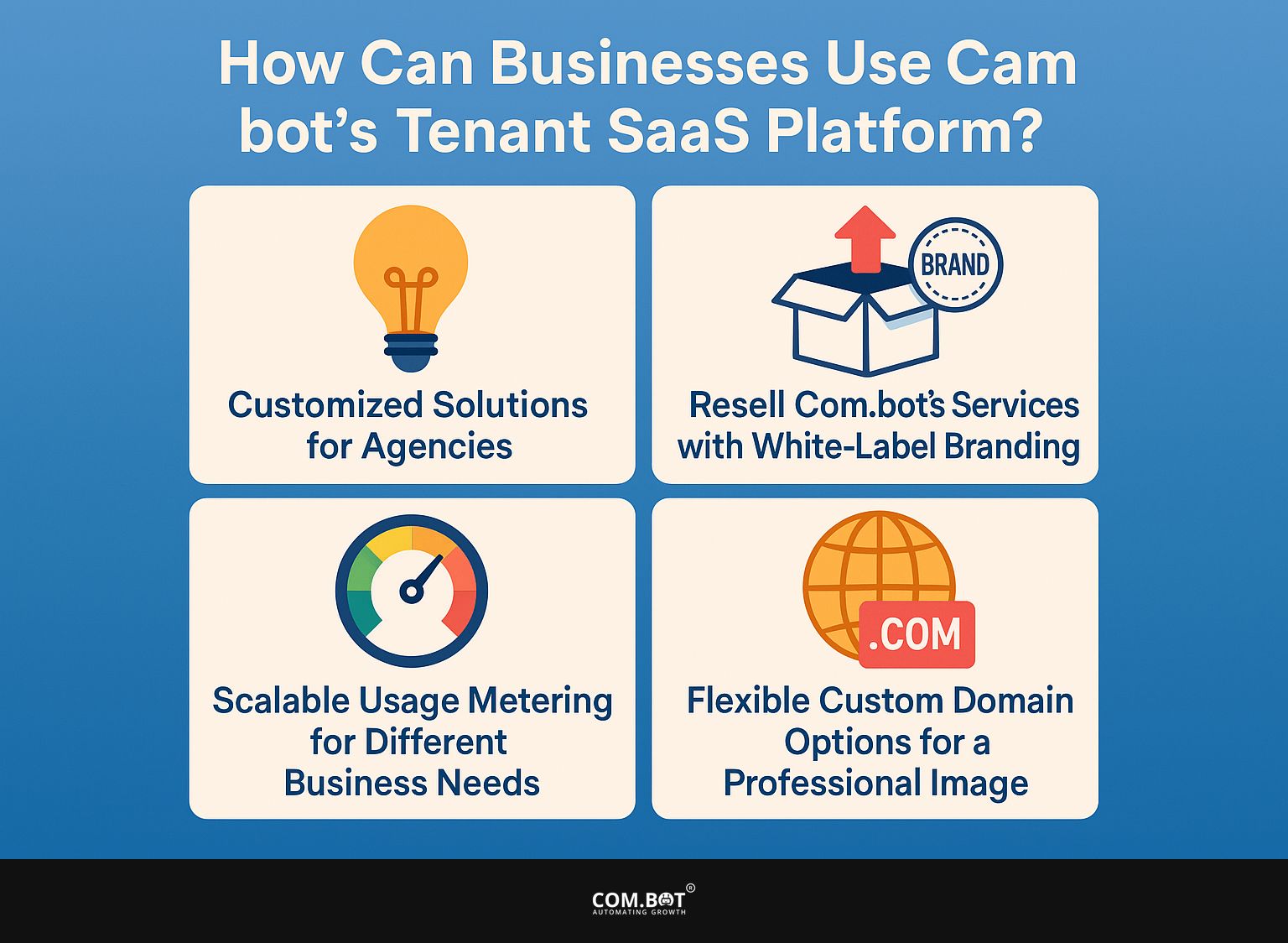 How Can Businesses Use Com.bot's Multi-Tenant SaaS Platform?