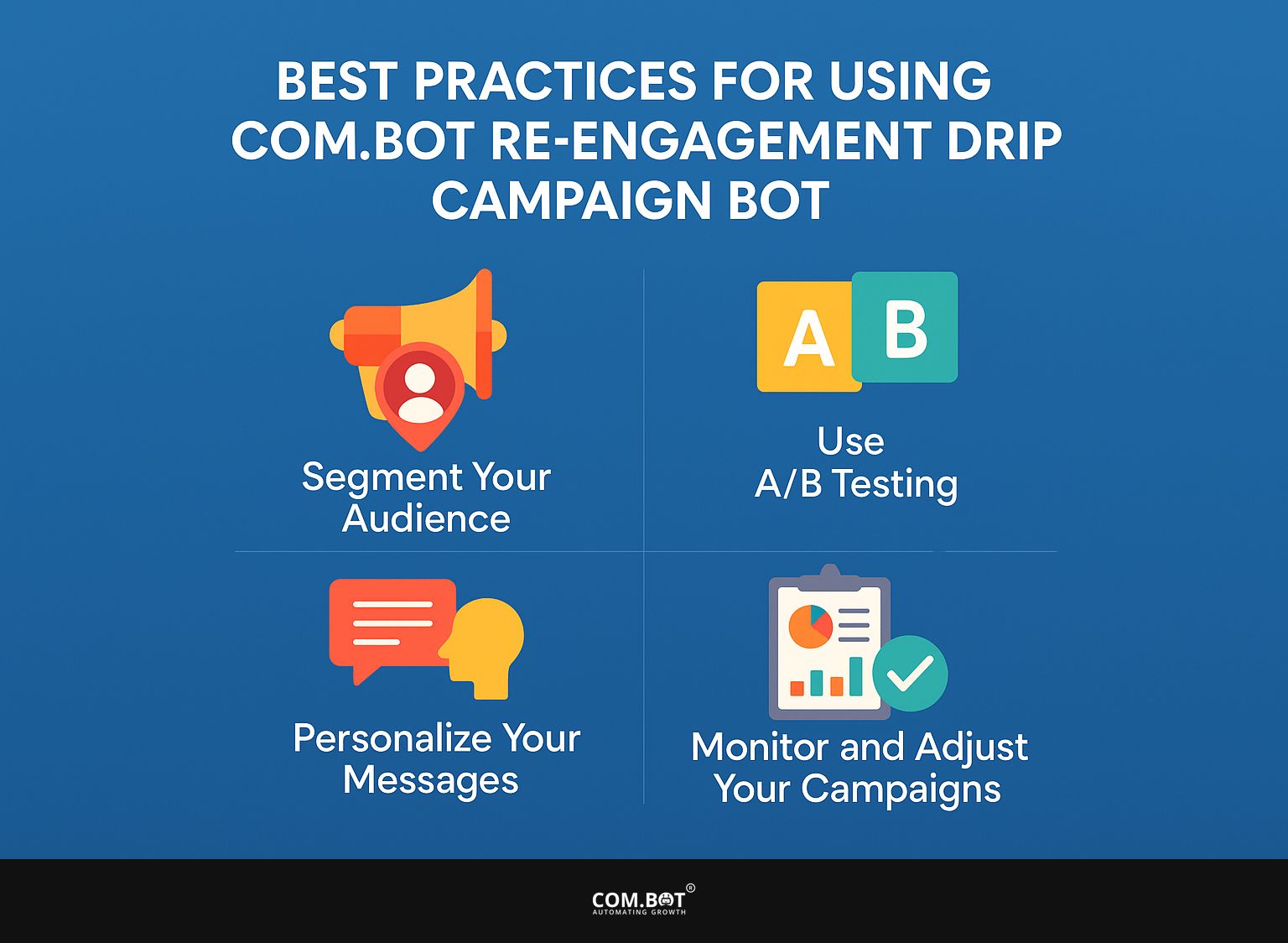 What are Some Best Practices for Using Com.bot Re-engagement Drip Campaign Bot?
