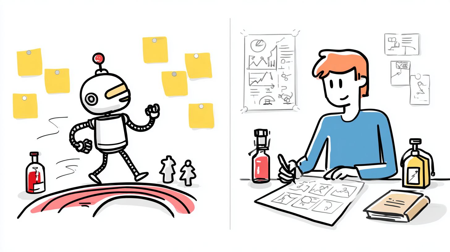 What is the difference between Agile and Design Thinking in chatbot development?