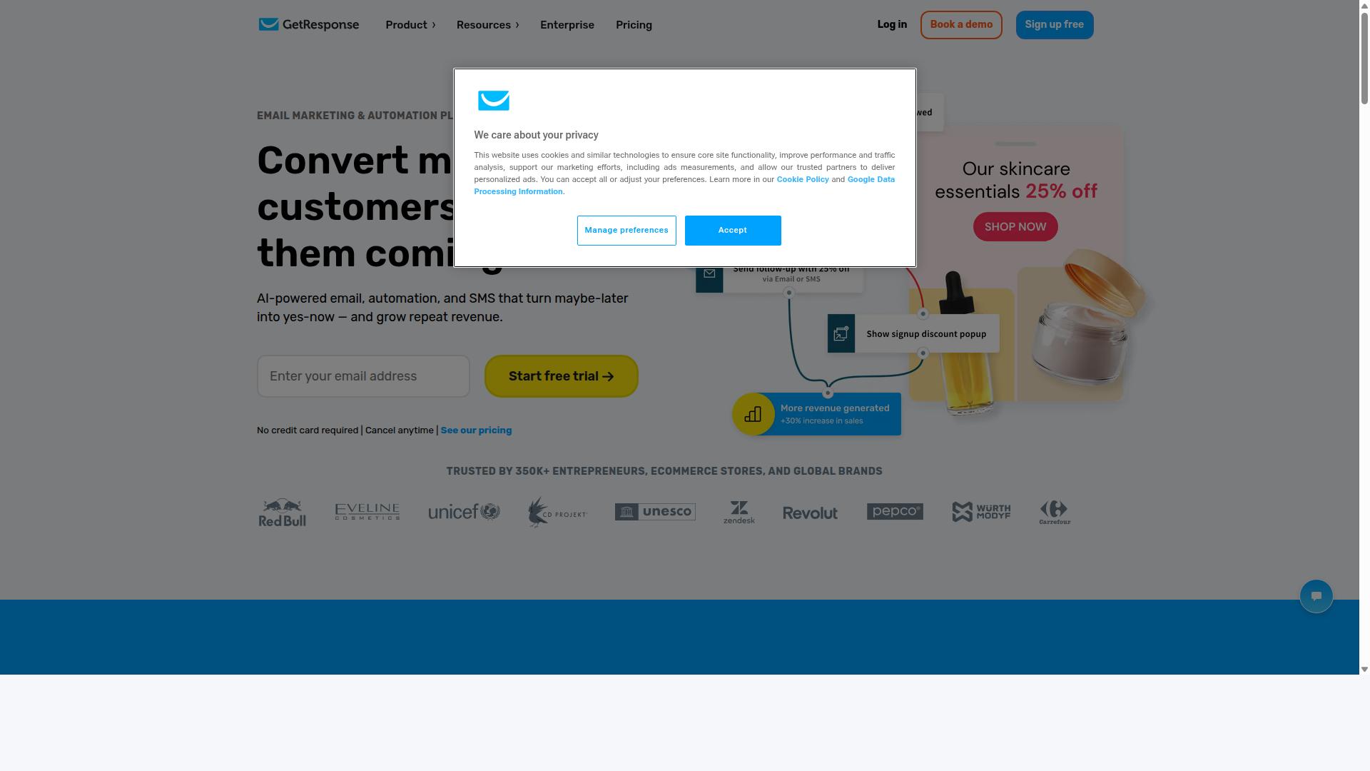 GetResponse website