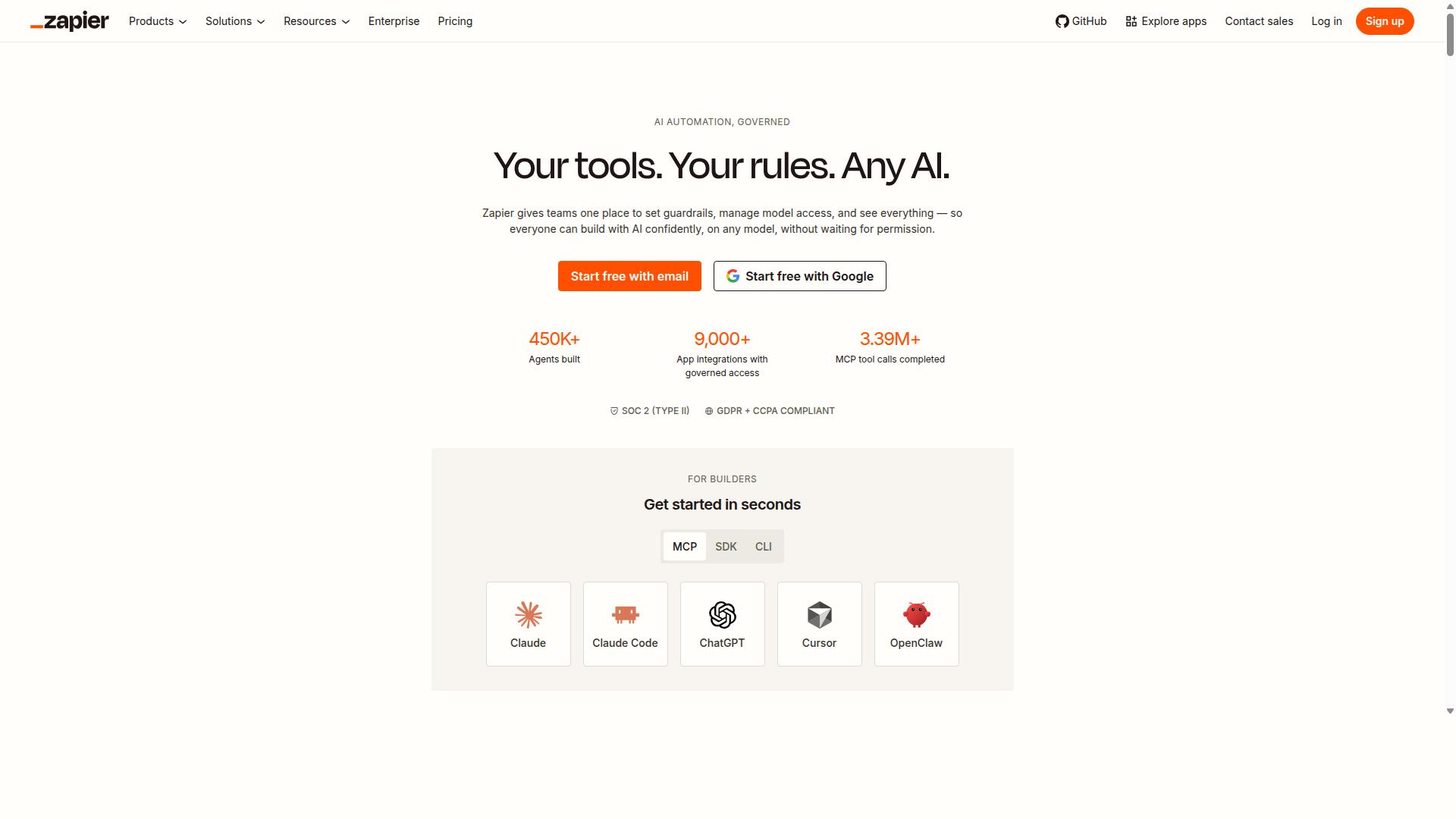Zapier website