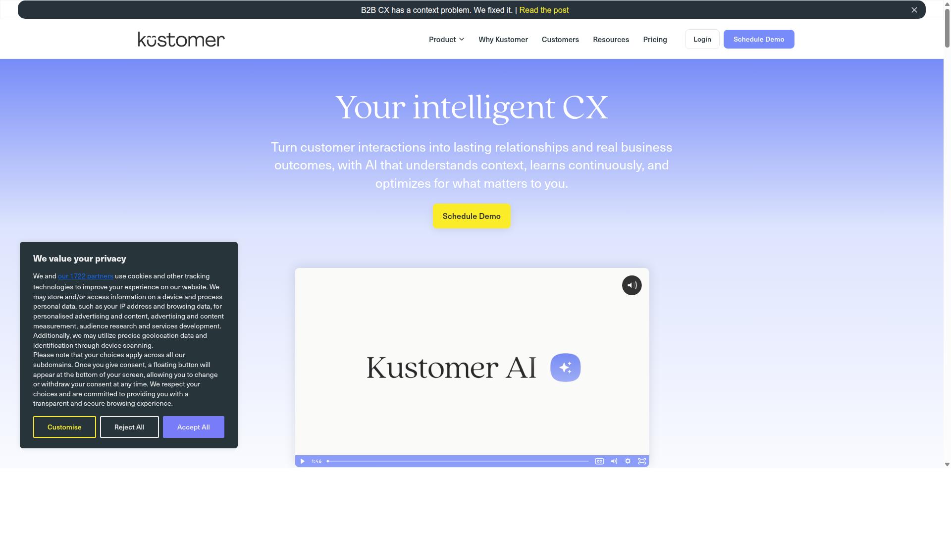 Kustomer website