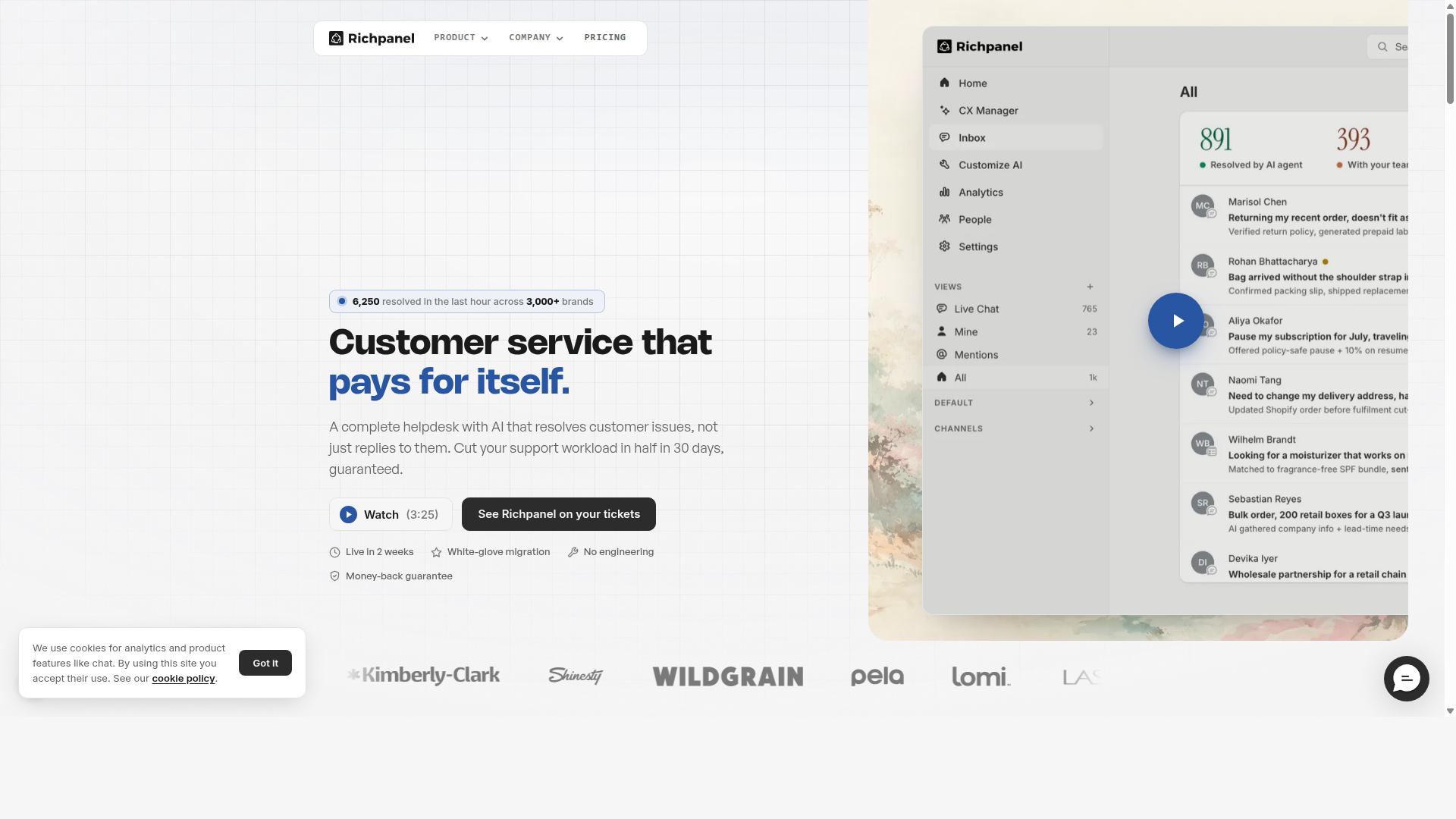 Richpanel website