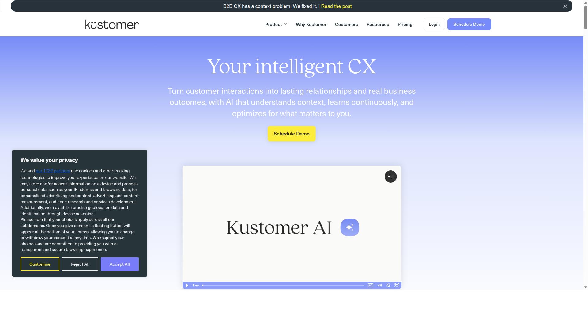 Kustomer website