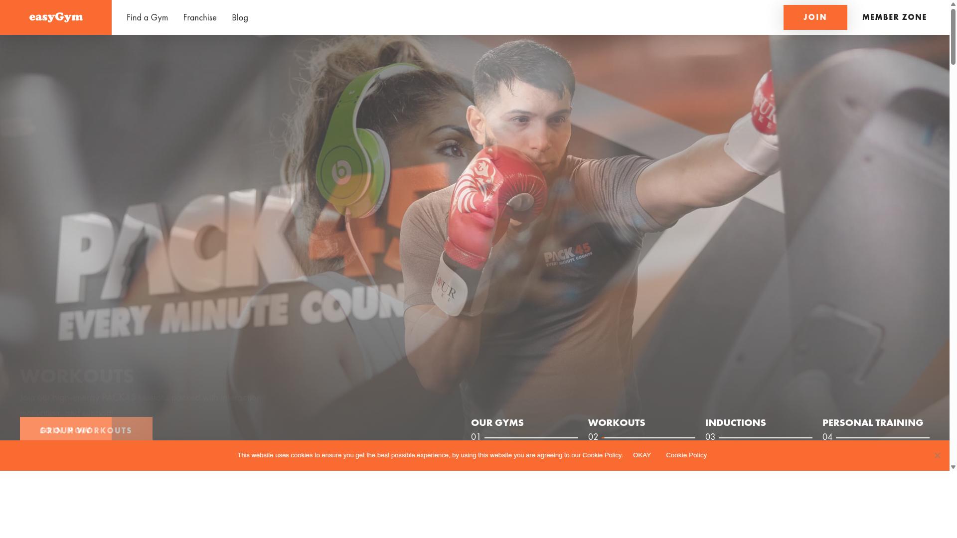 Easy Gym website