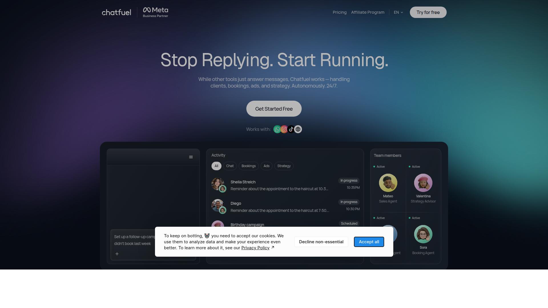 Chatfuel website