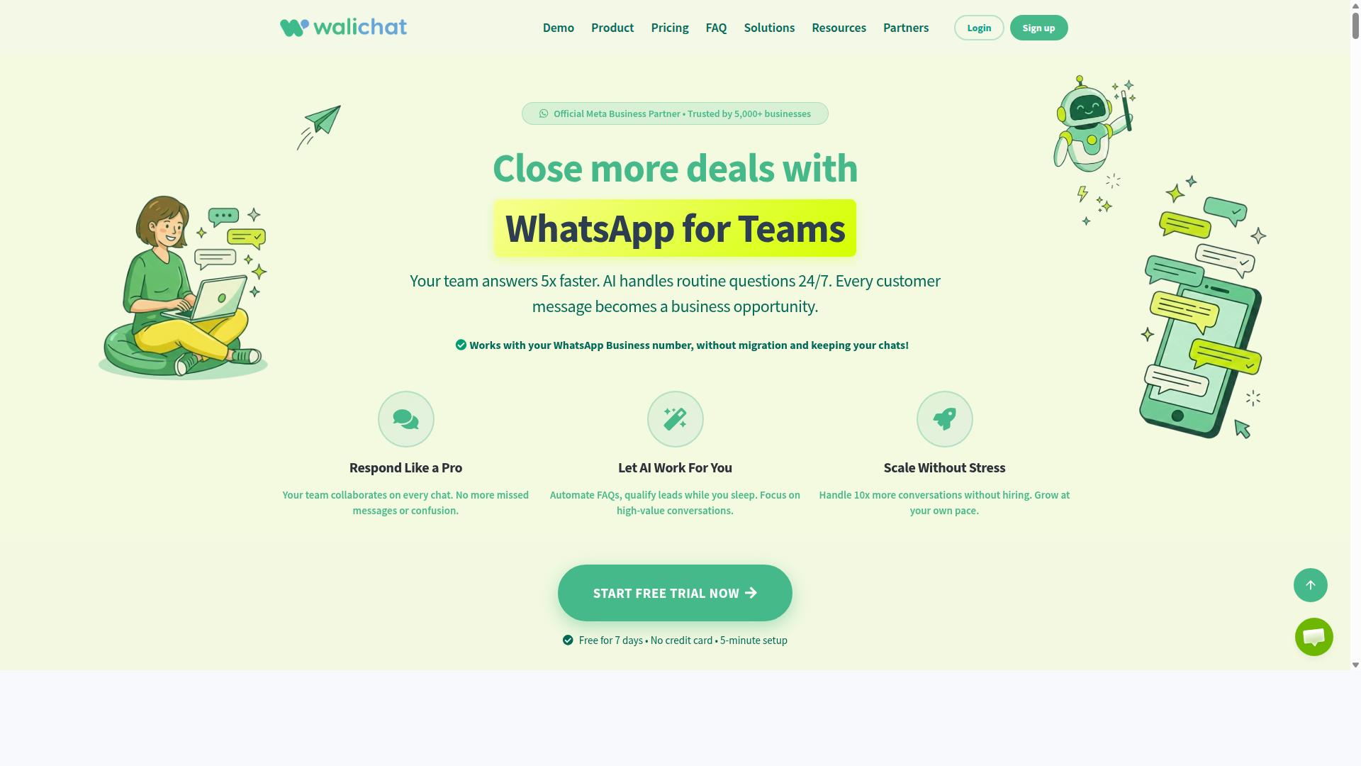 WaliChat website