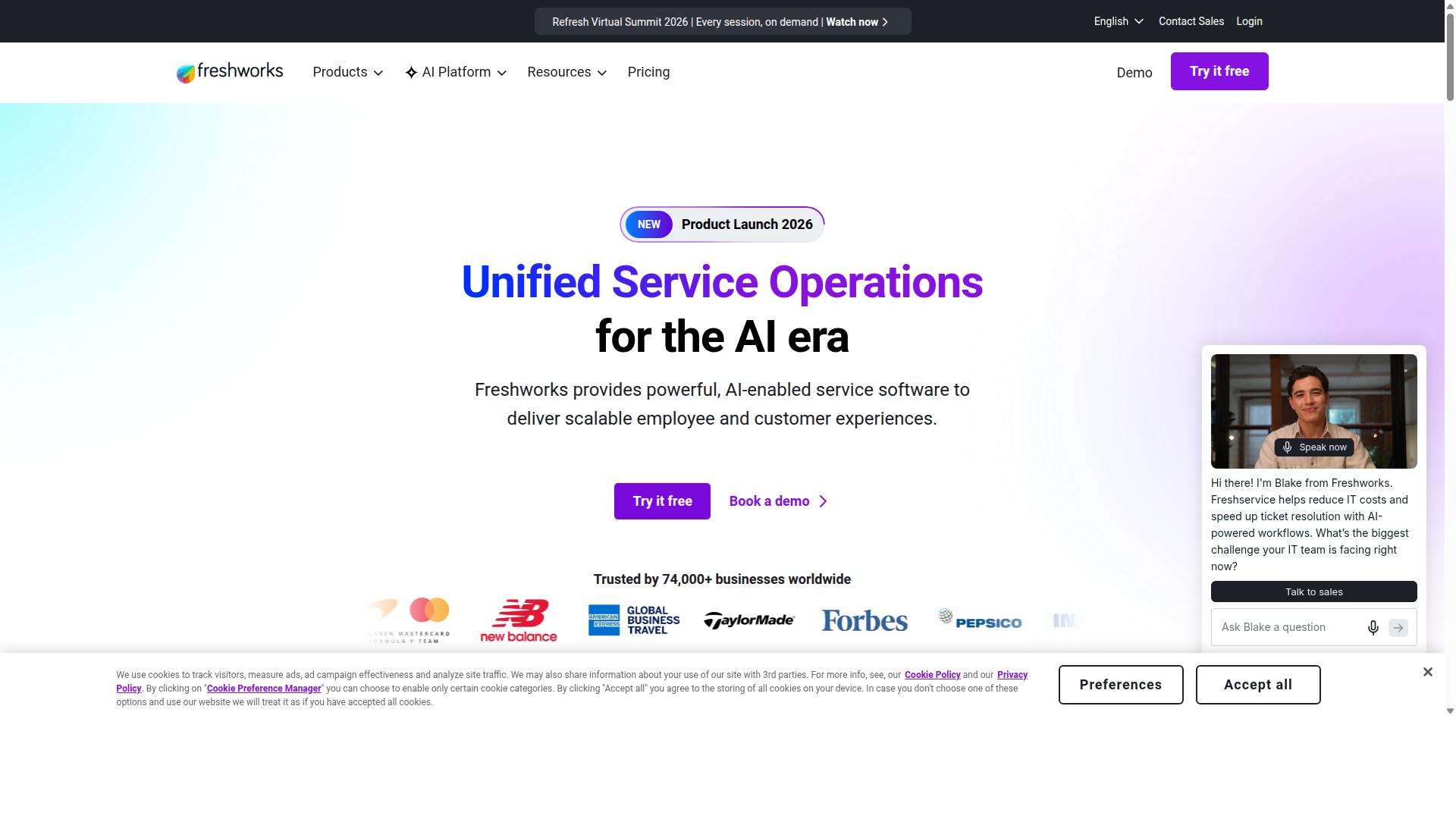Freshsales website