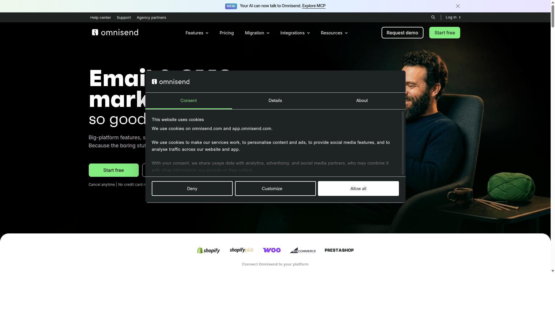 Omnisend website
