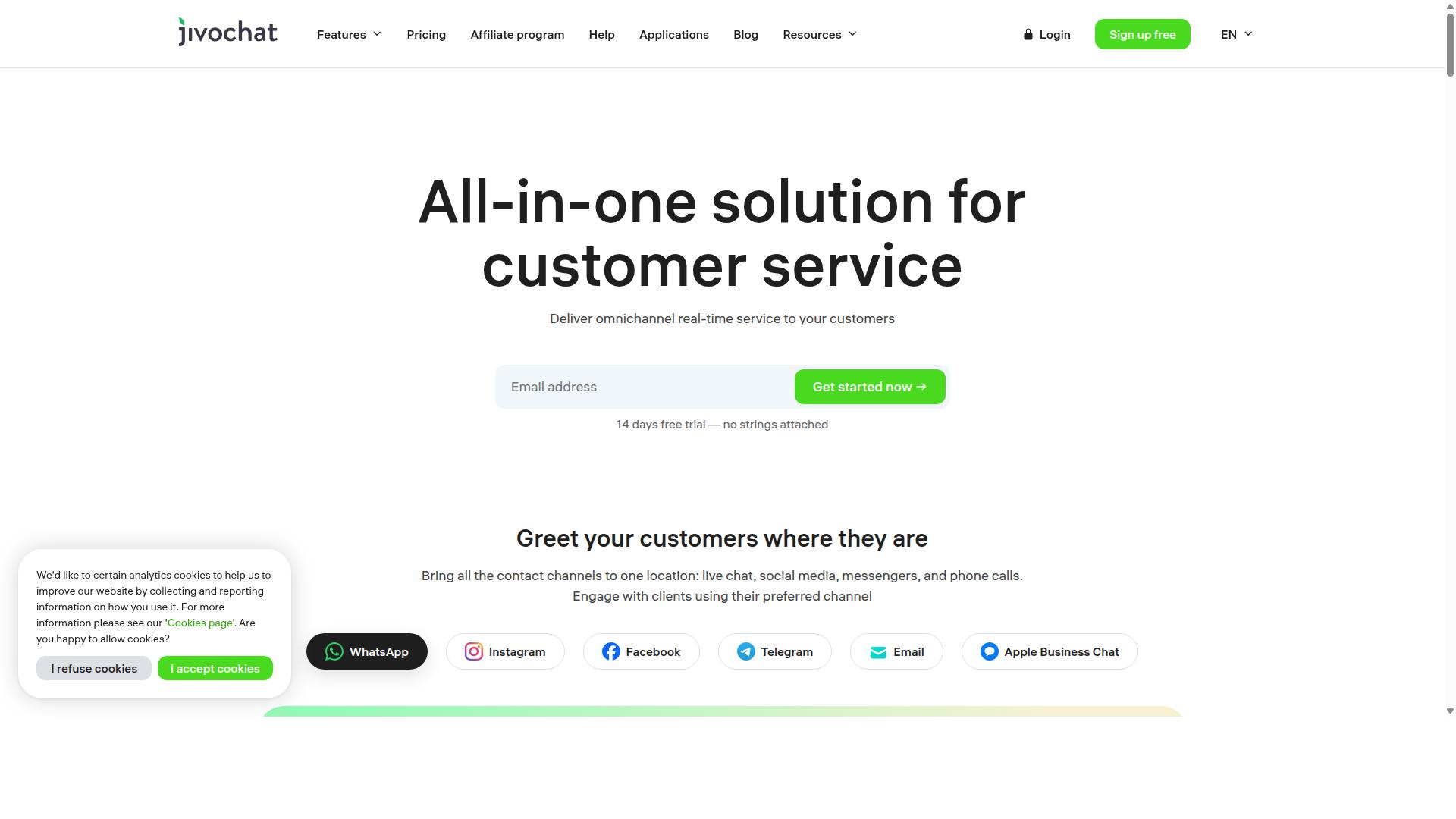 JivoChat website