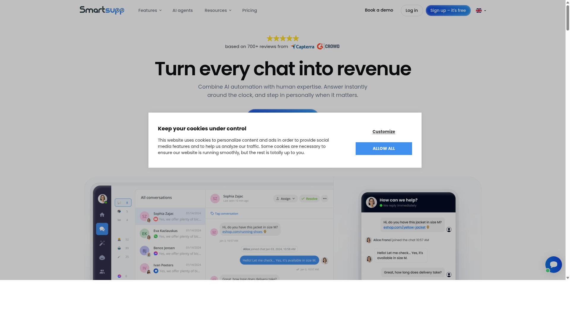 Smartsupp website