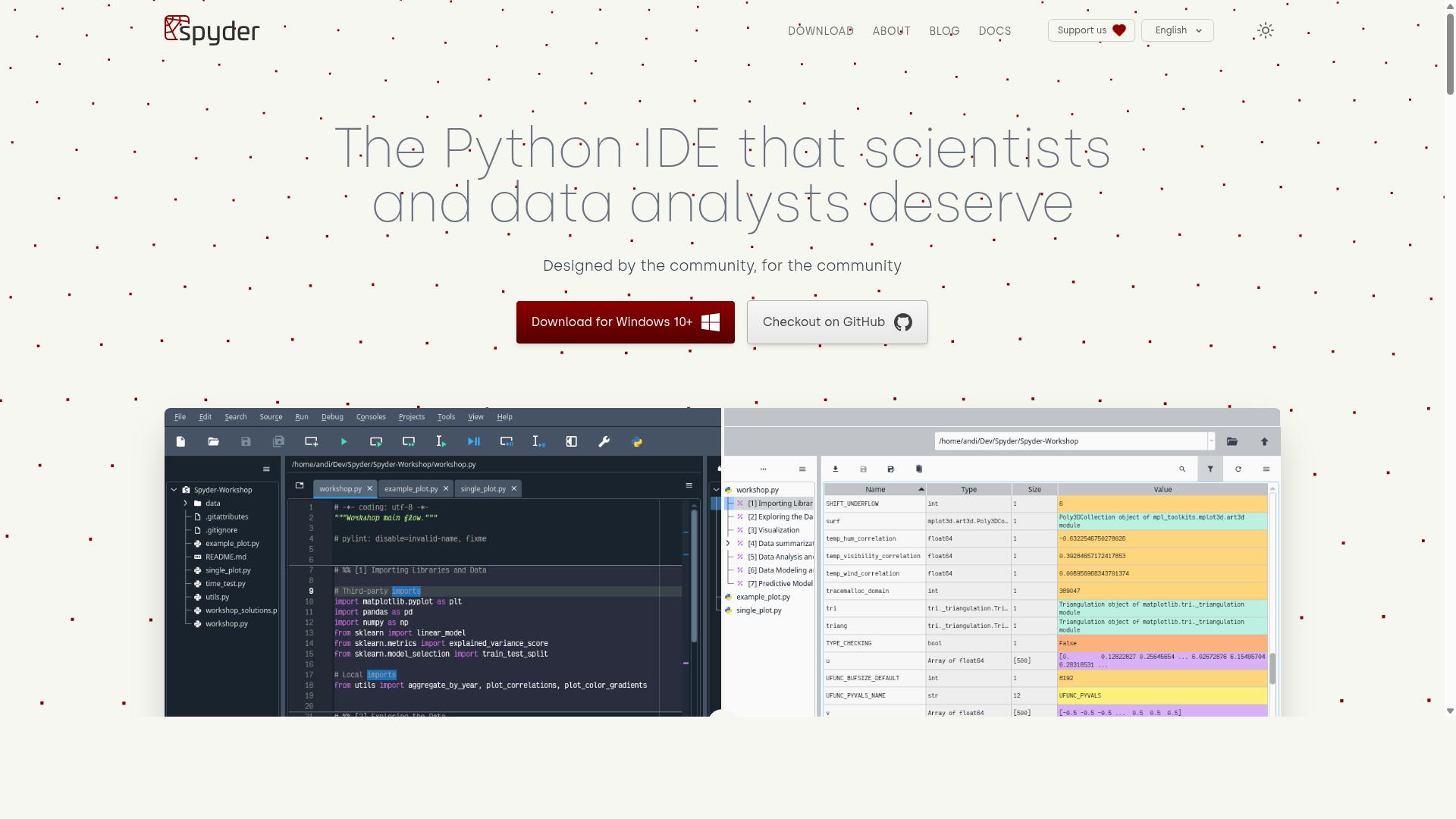 Spyder website