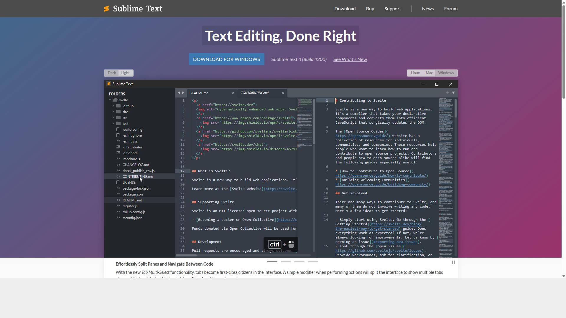Sublime Text website