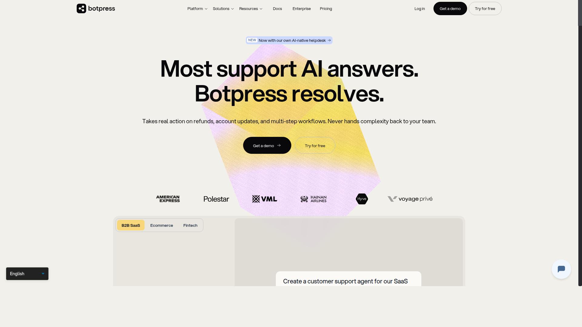 Botpress website