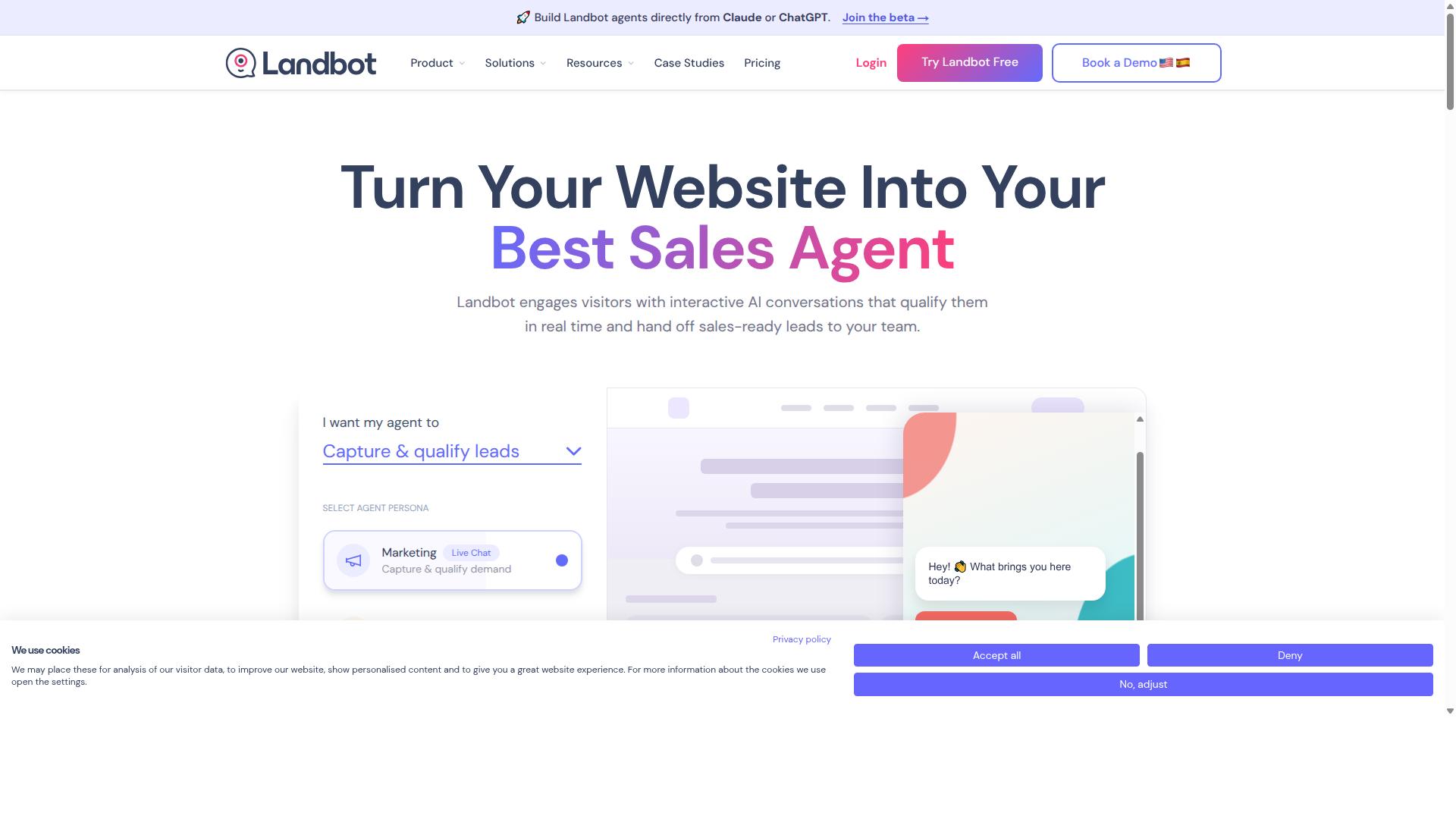 Landbot website