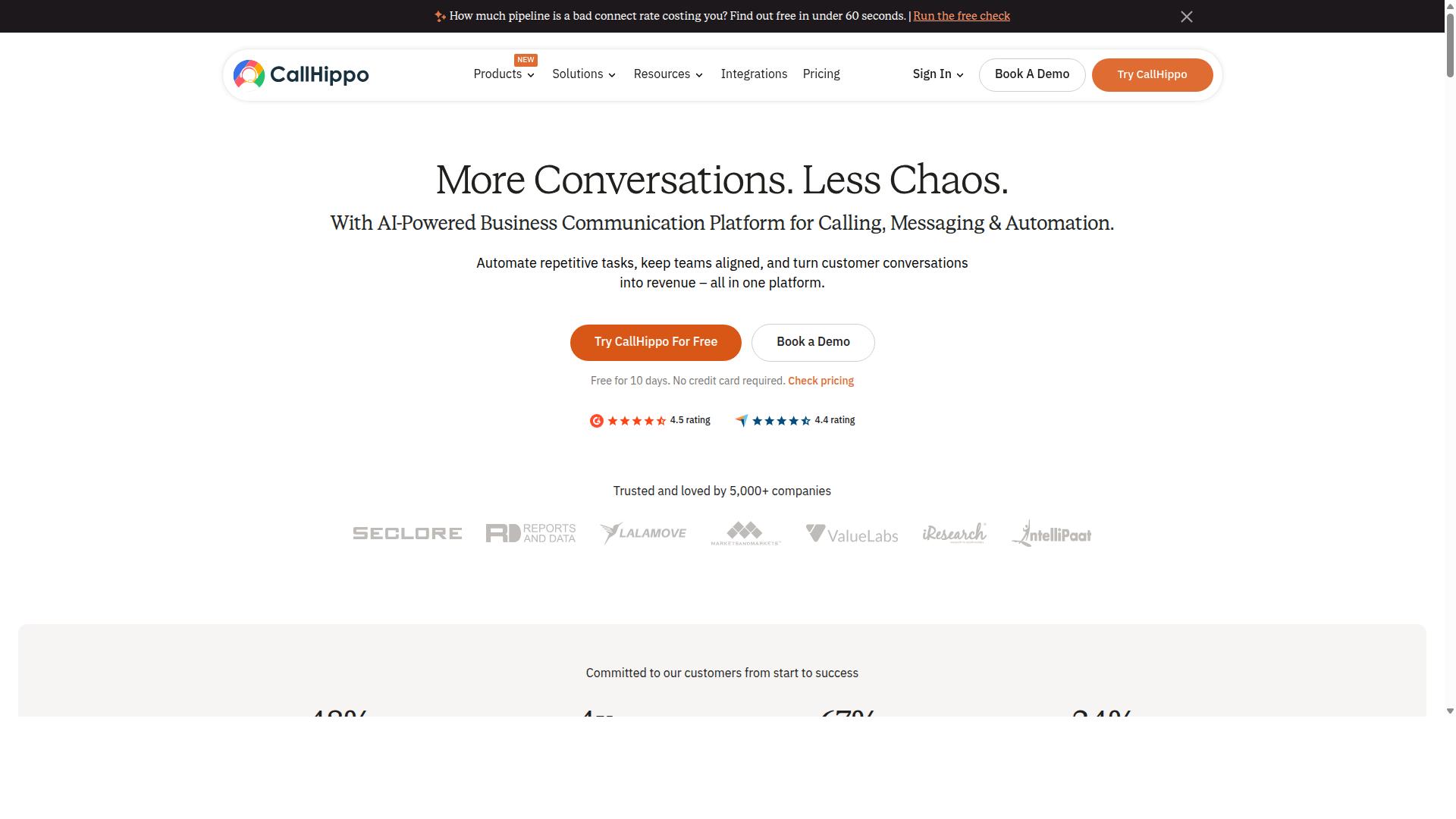 CallHippo website