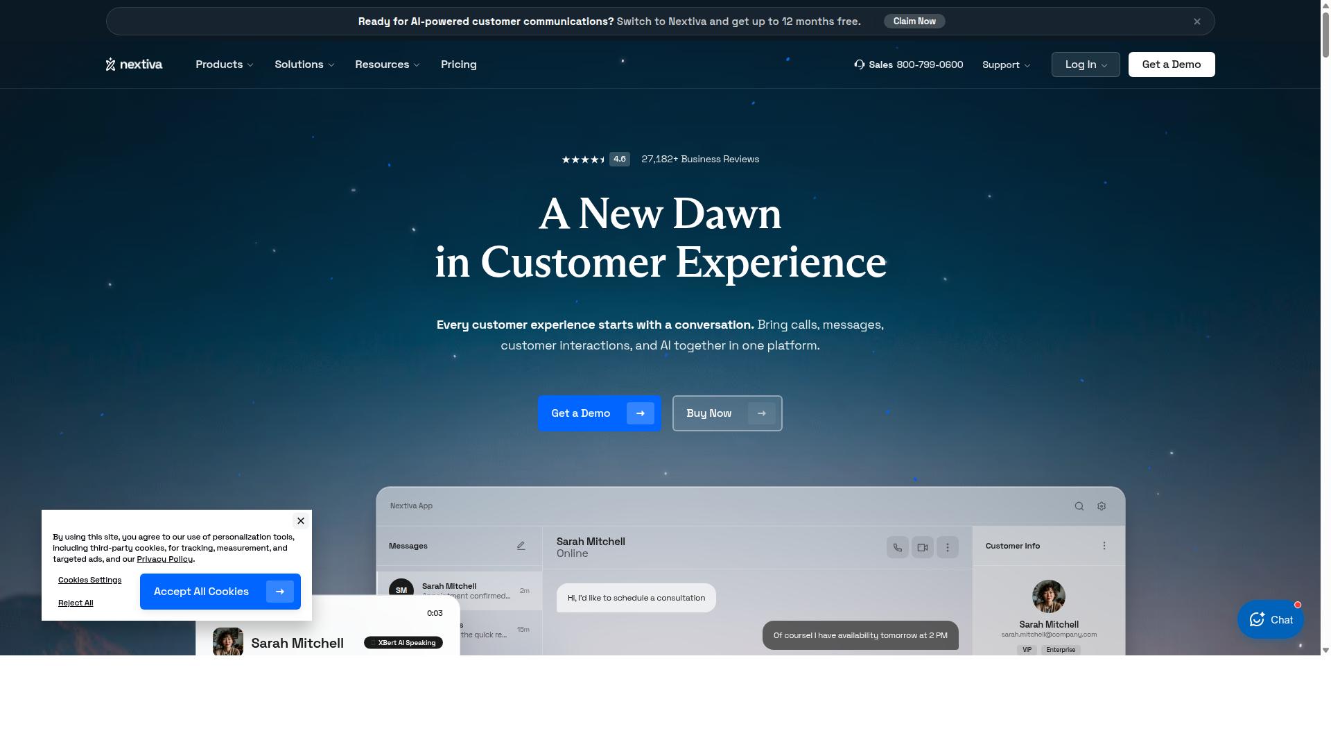 Nextiva website