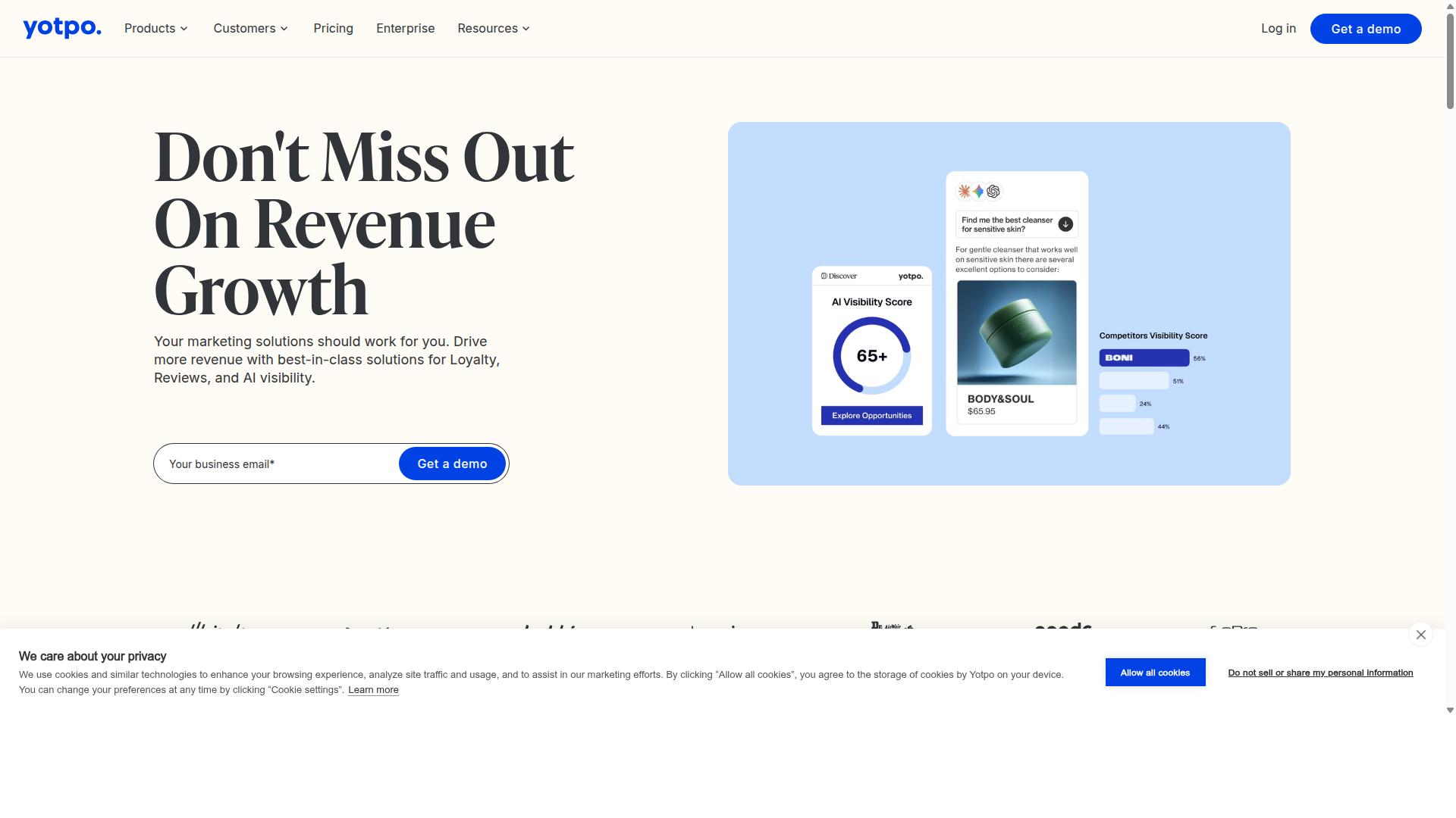 Yotpo SMS website