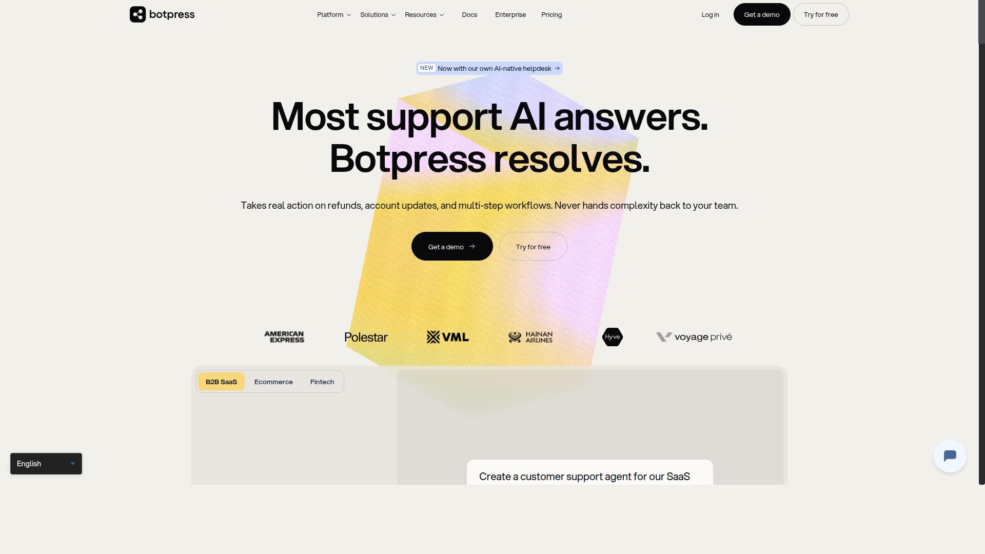 Botpress website