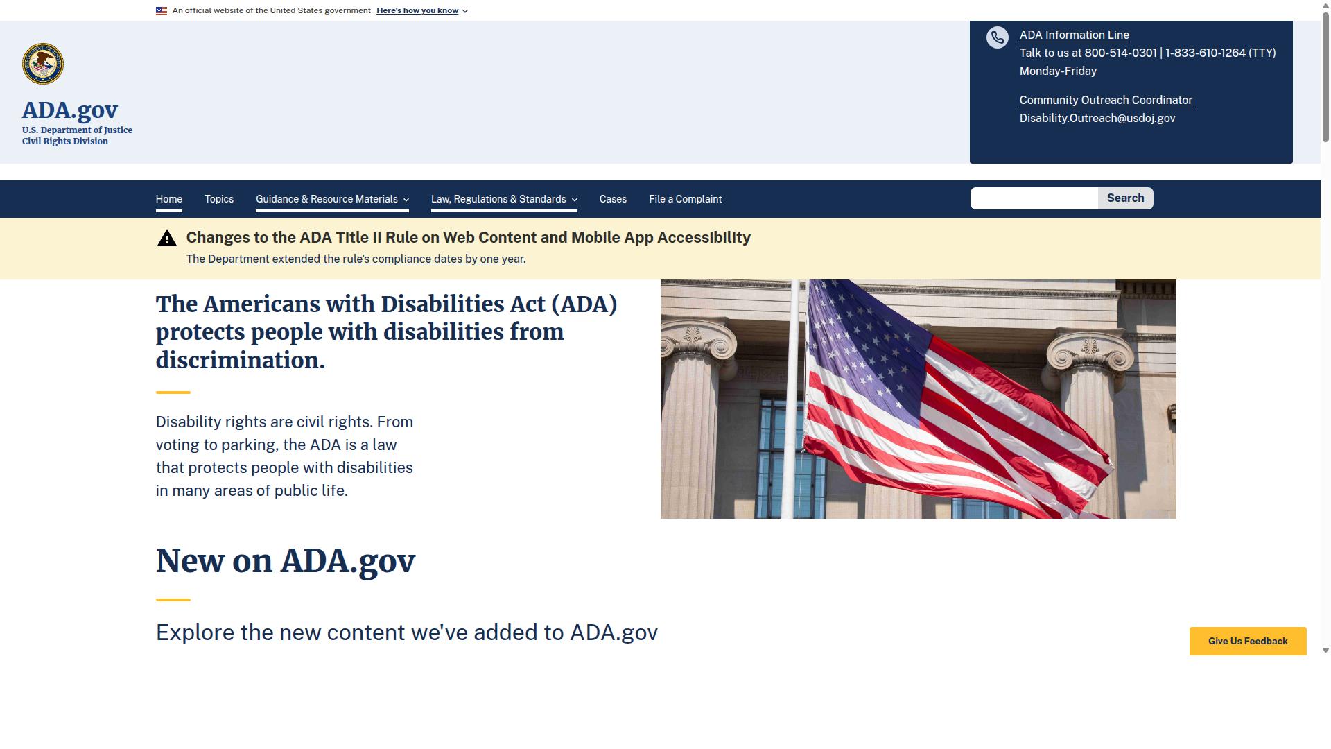 Ada website