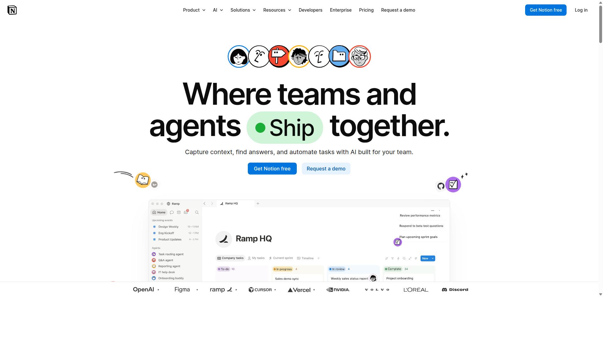 Notion website