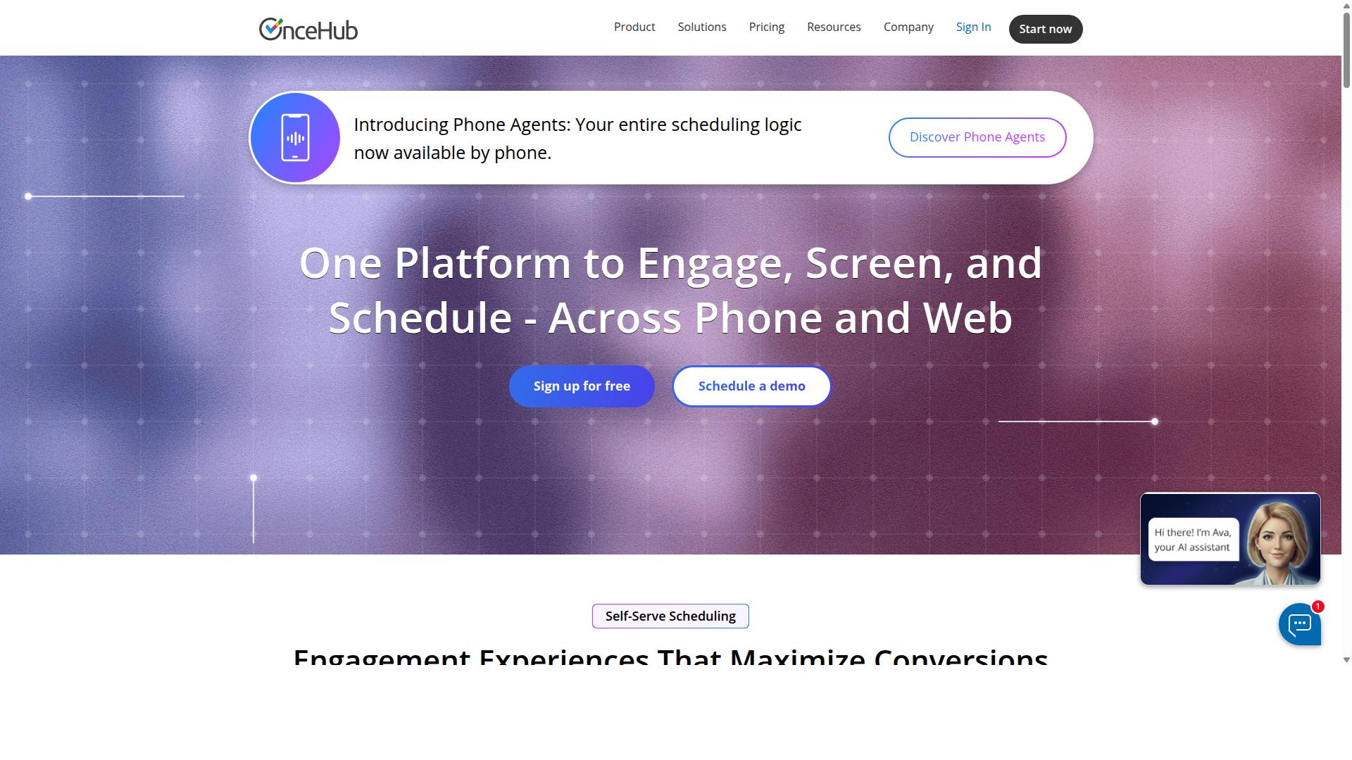 OnceHub website