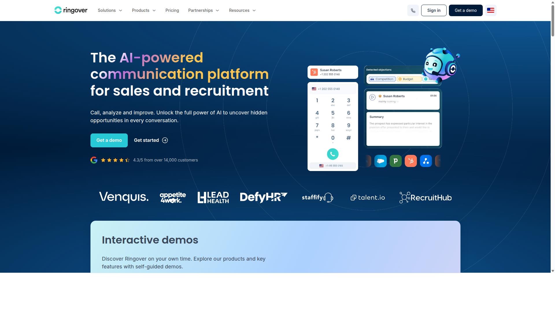 Ringover website