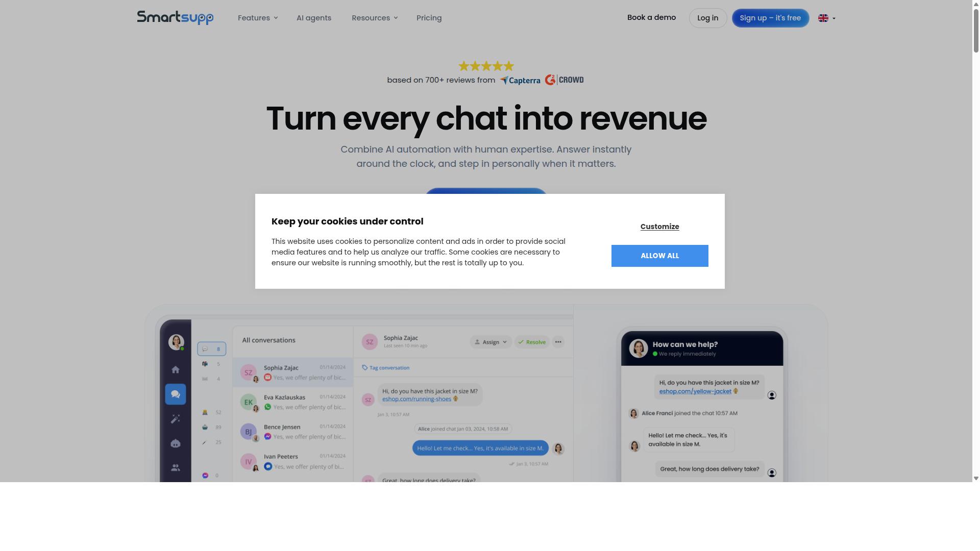 Smartsupp website