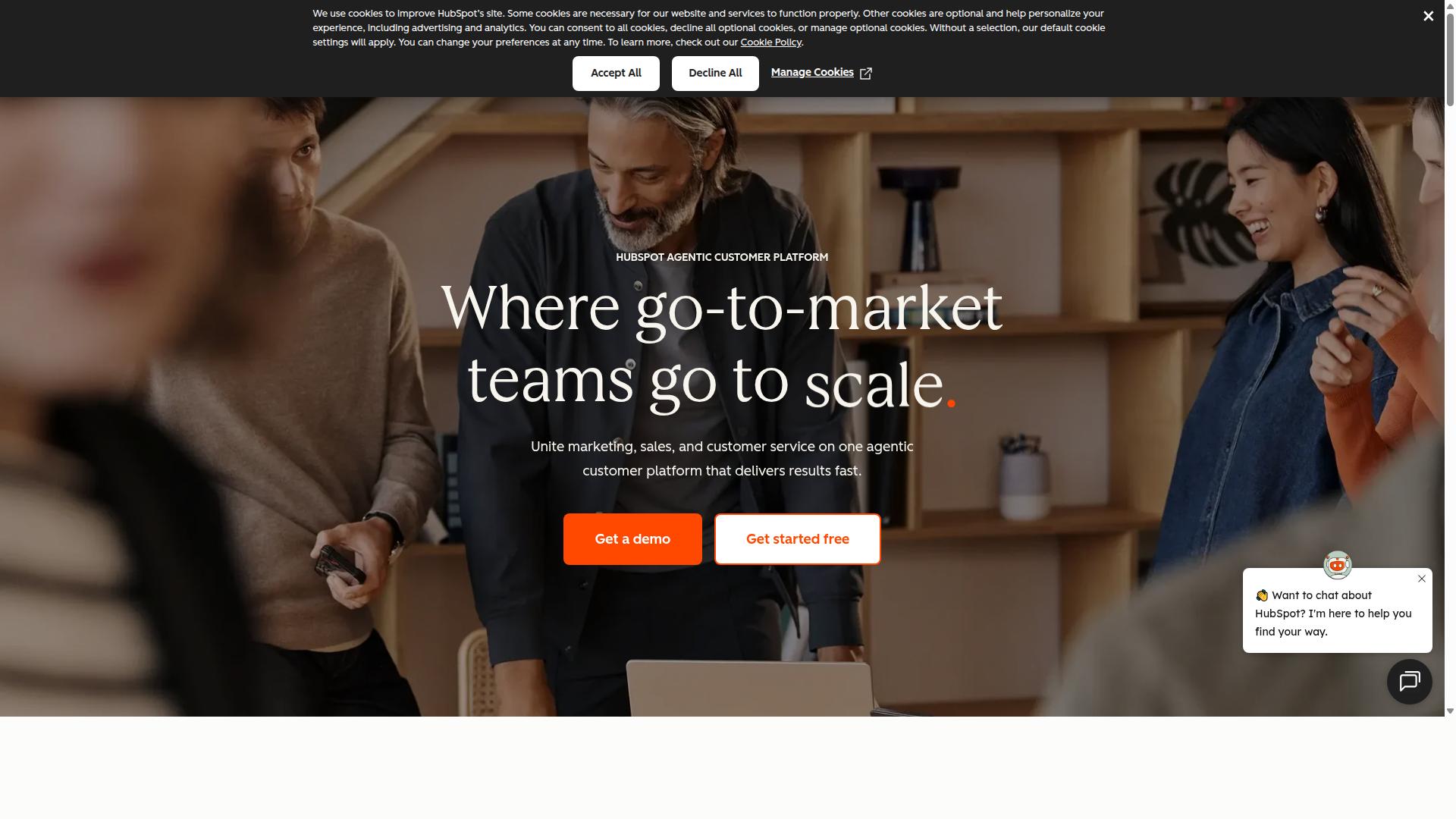 HubSpot CRM website