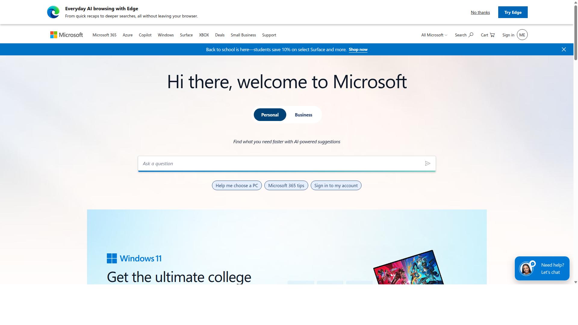 Dynamics 365 website