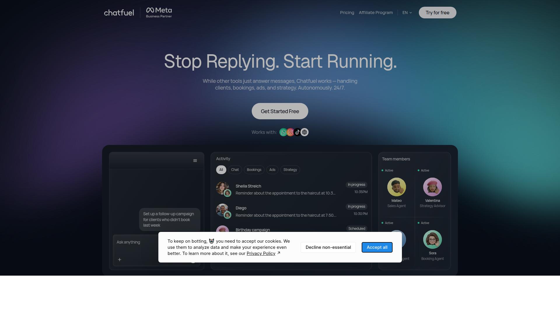 Chatfuel website