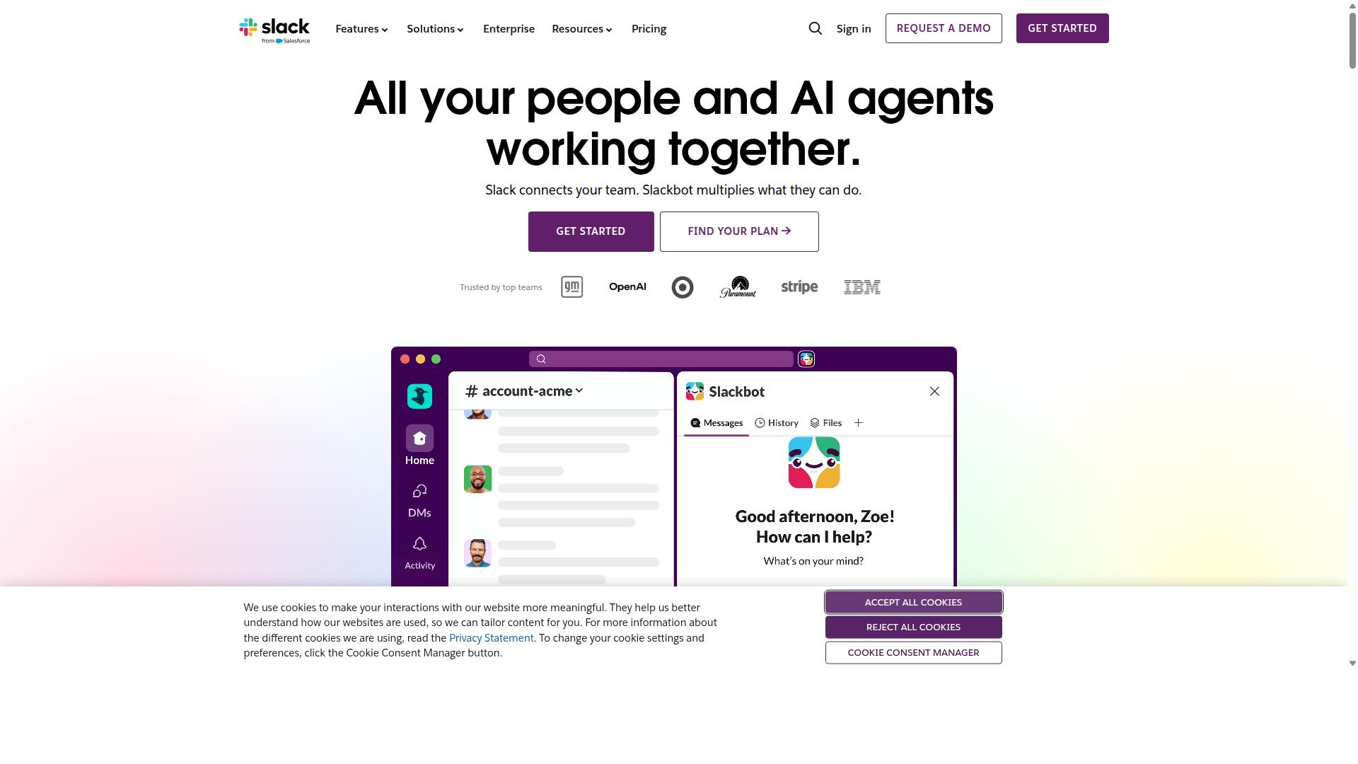 Slack website