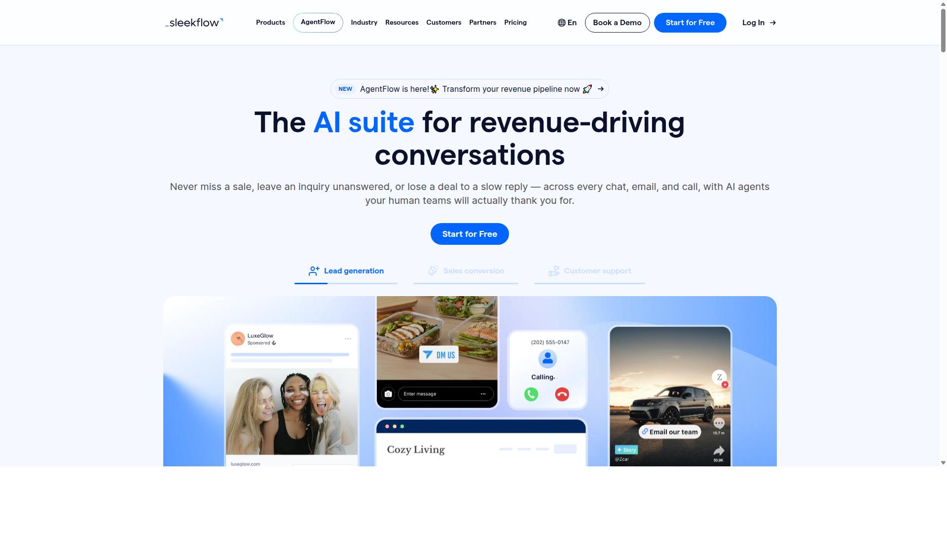 SleekFlow website