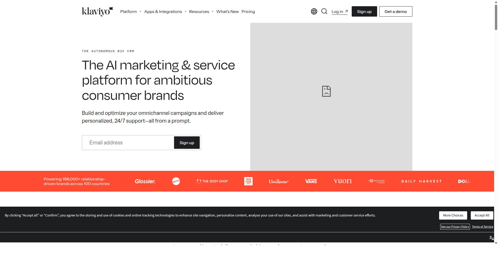 Klaviyo website