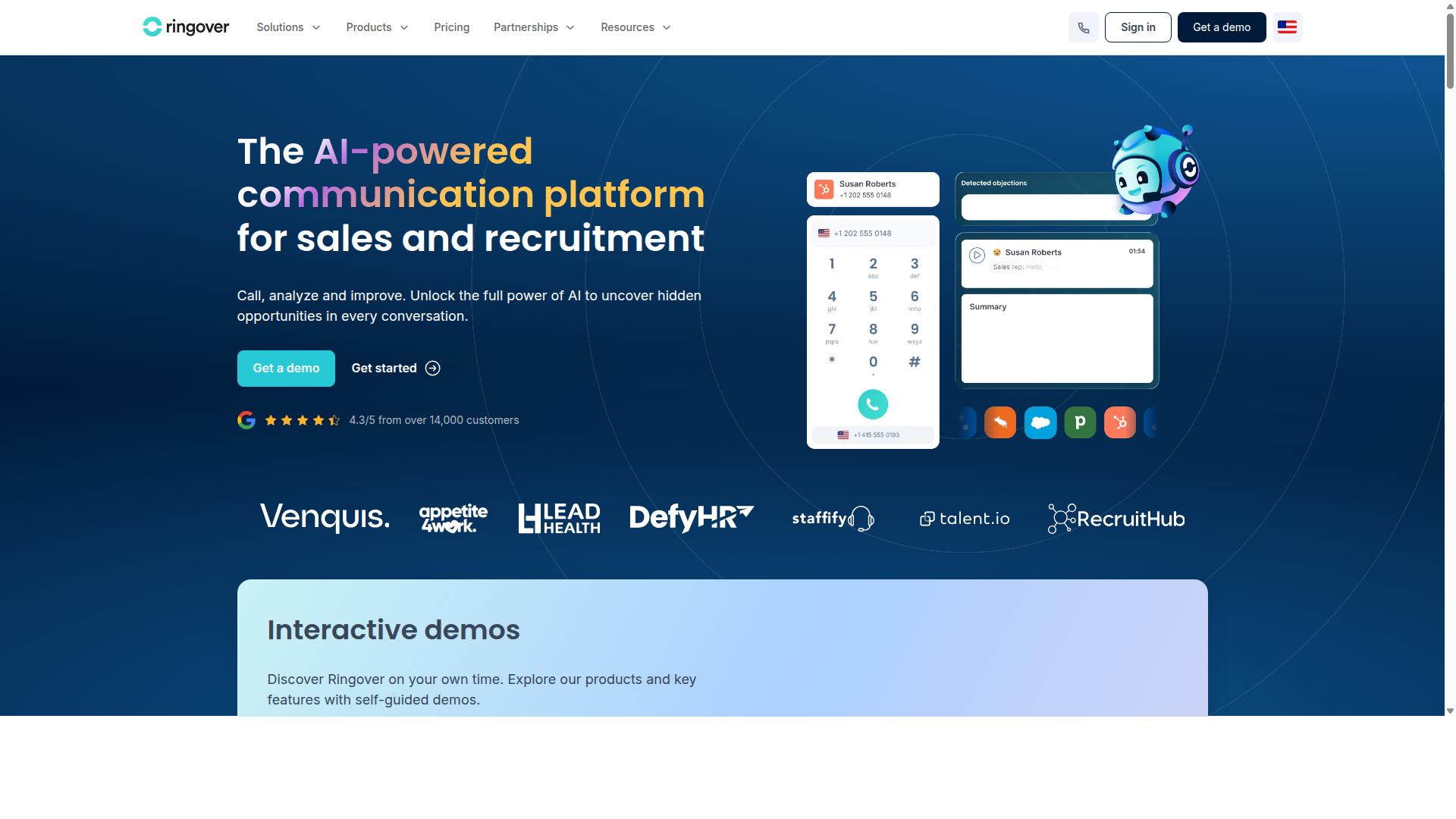 Ringover website