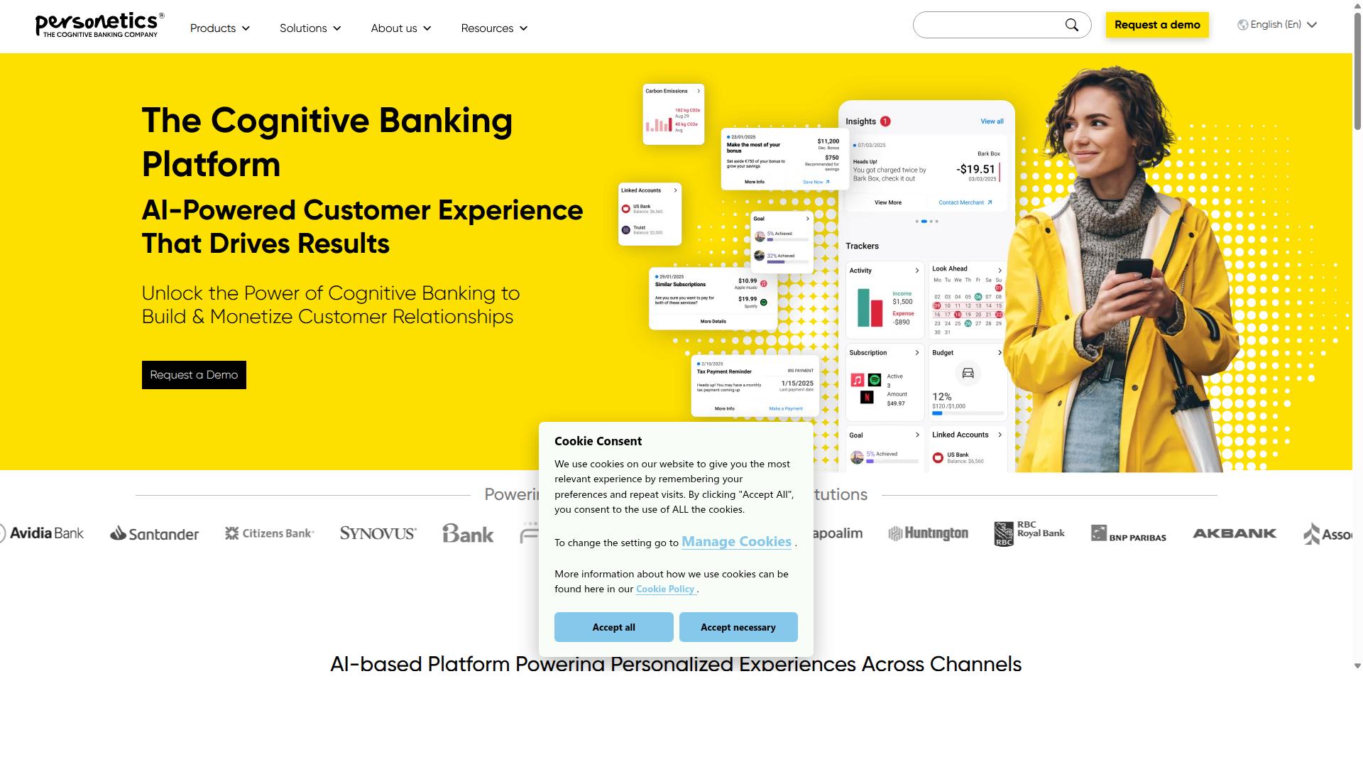Personetics Technologies website