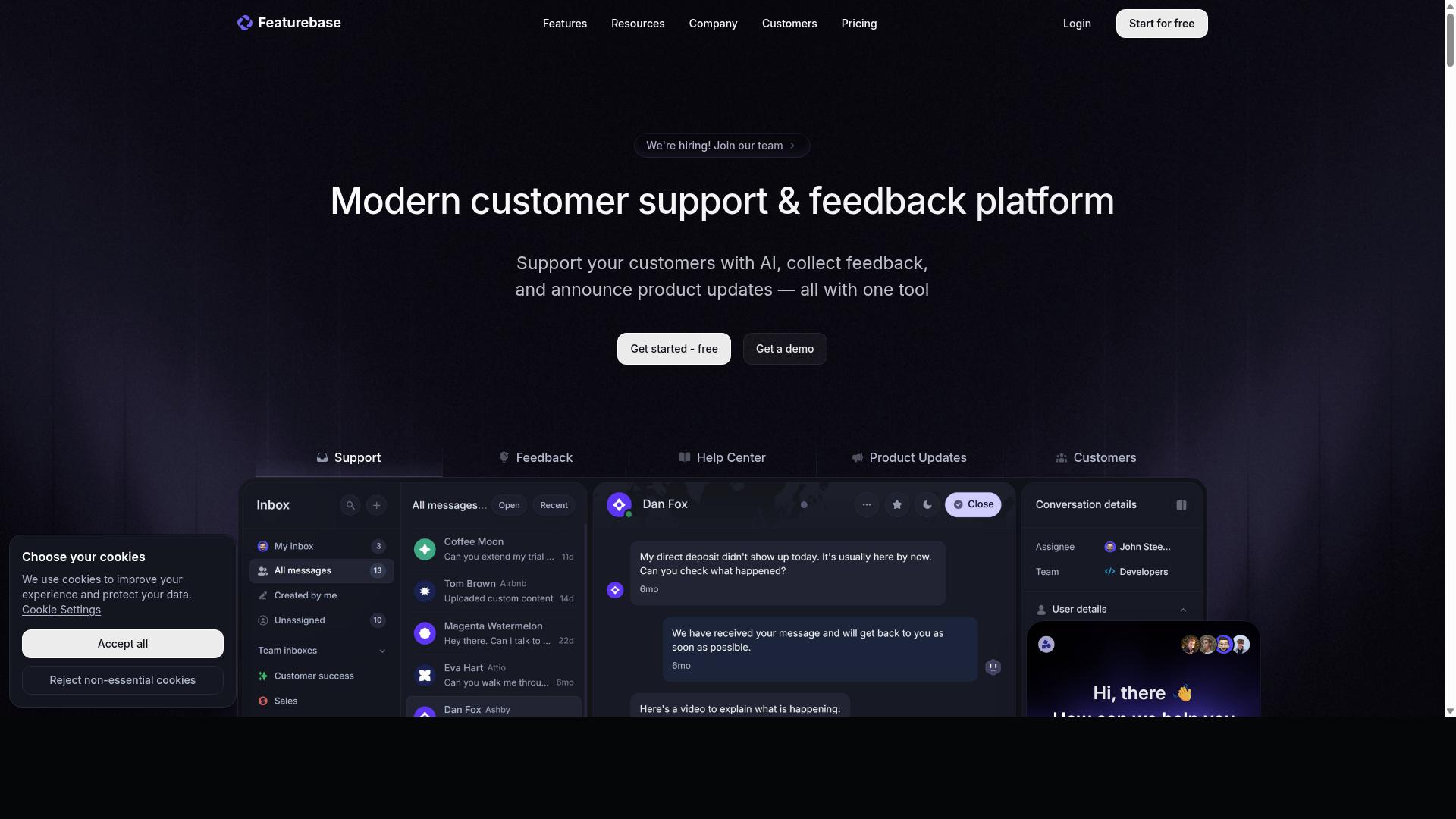 Featurebase website
