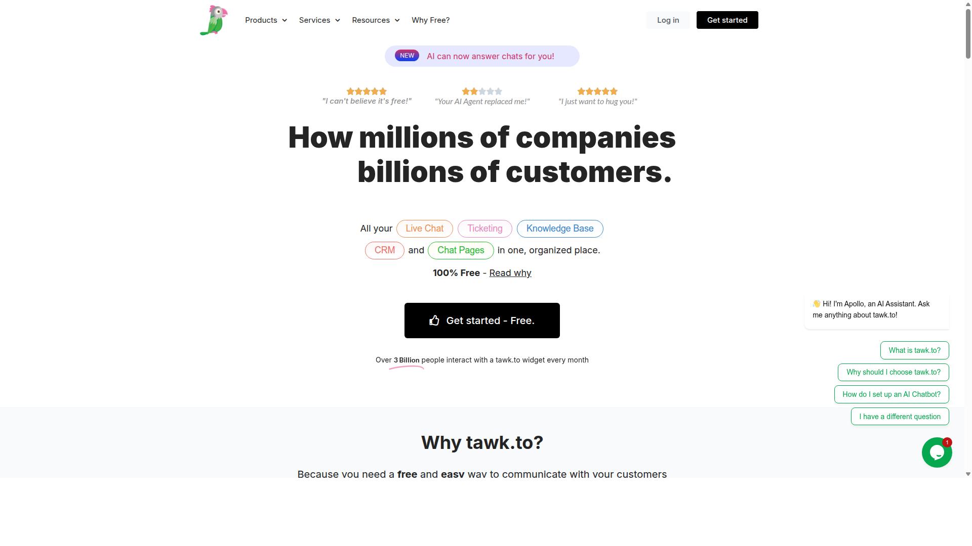 Tawk.to website