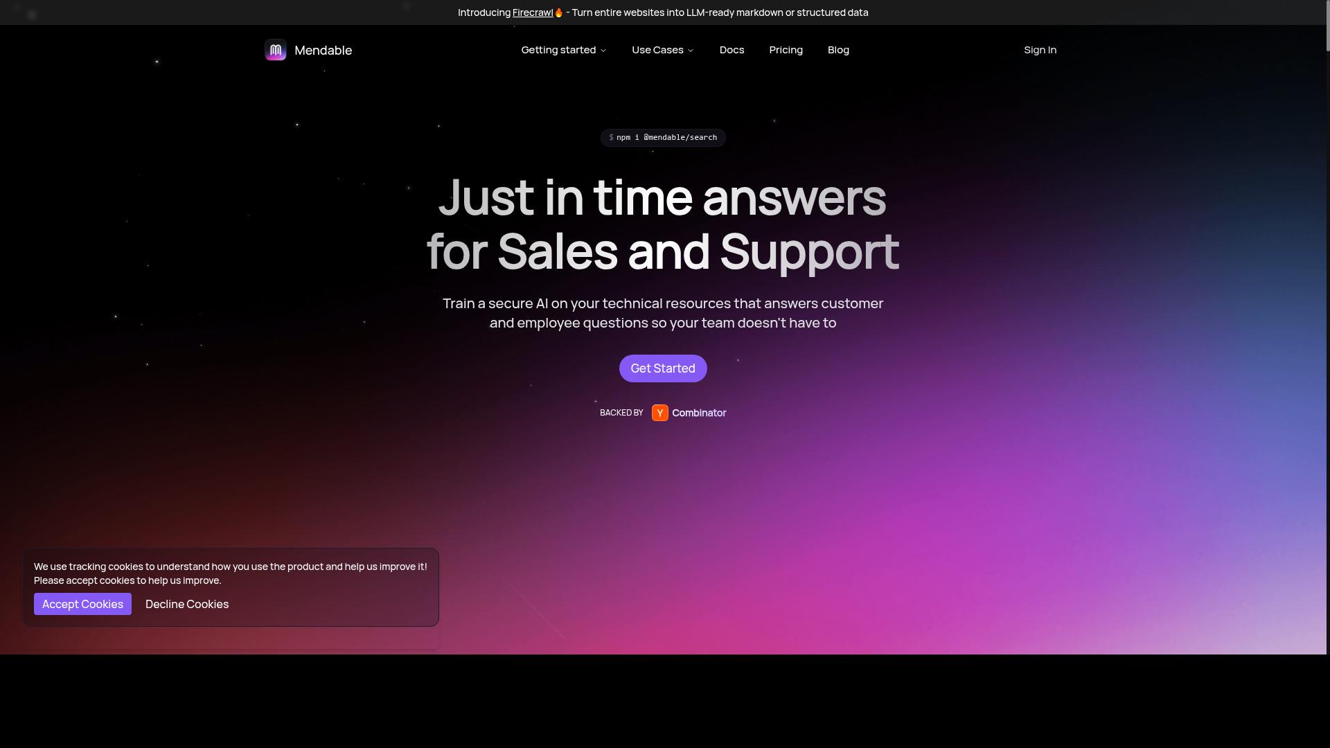 Mendable website