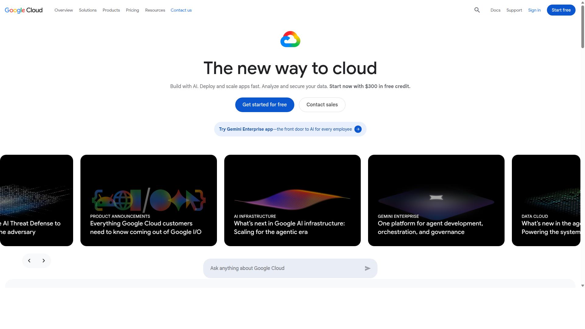 Gemini Enterprise Agent Platform website