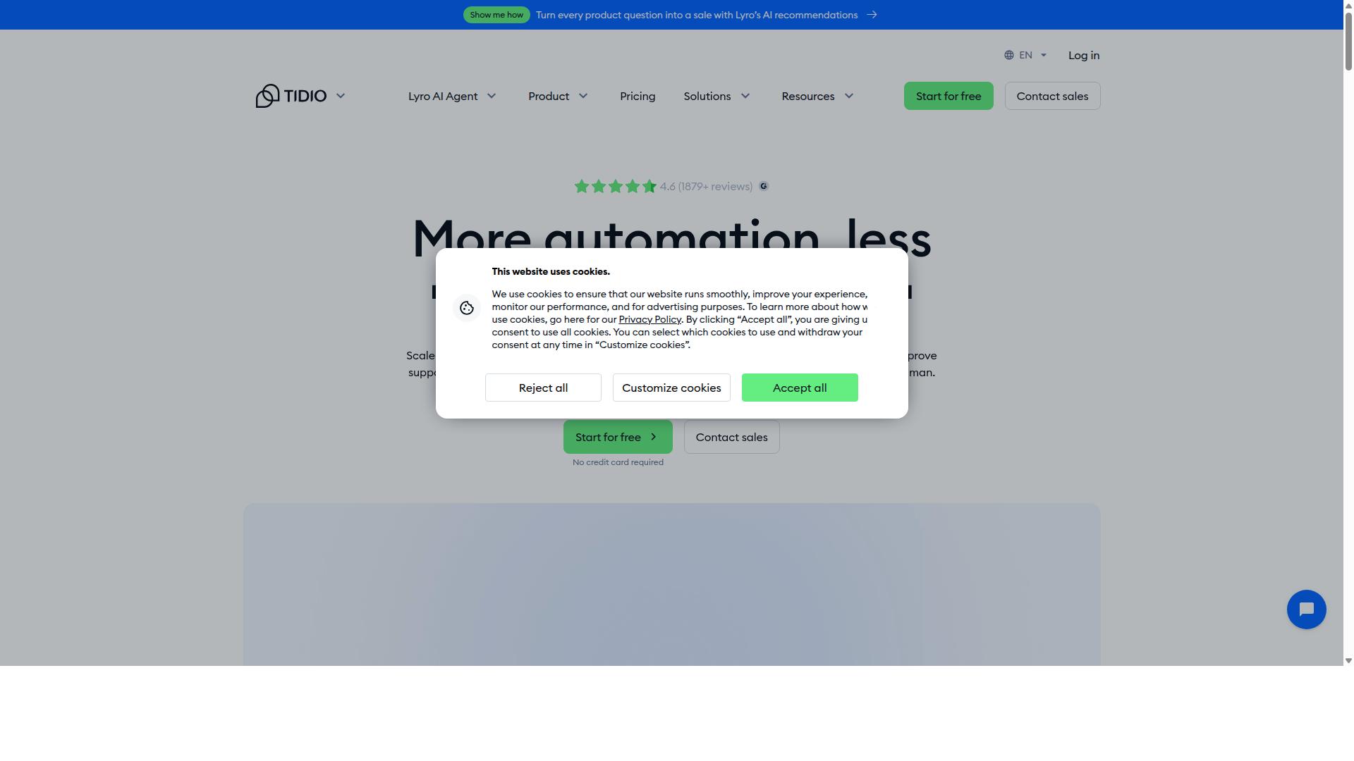 Tidio website