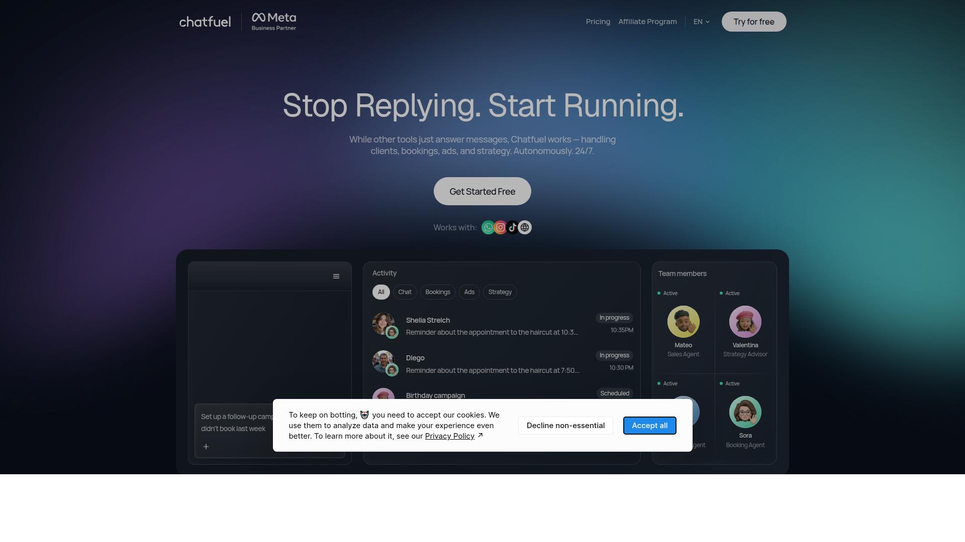 Chatfuel website