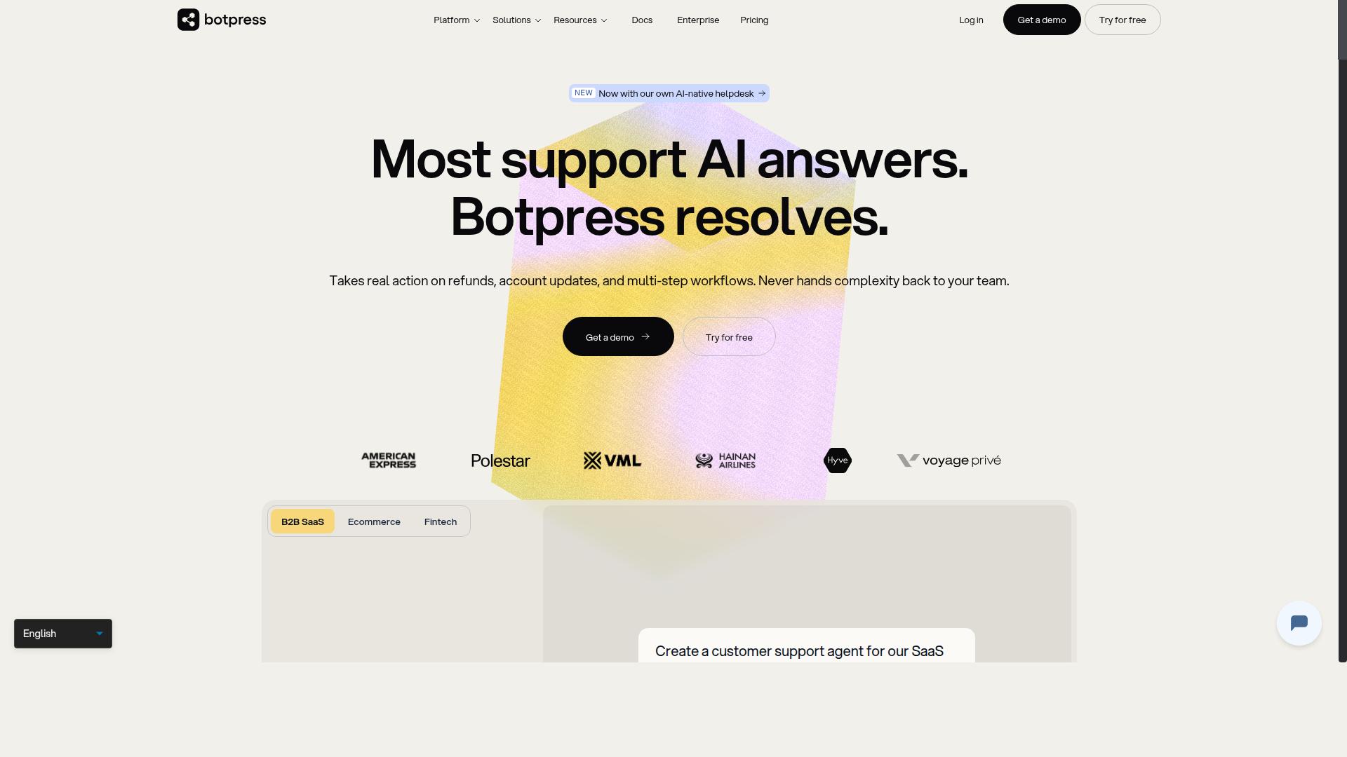 Botpress website