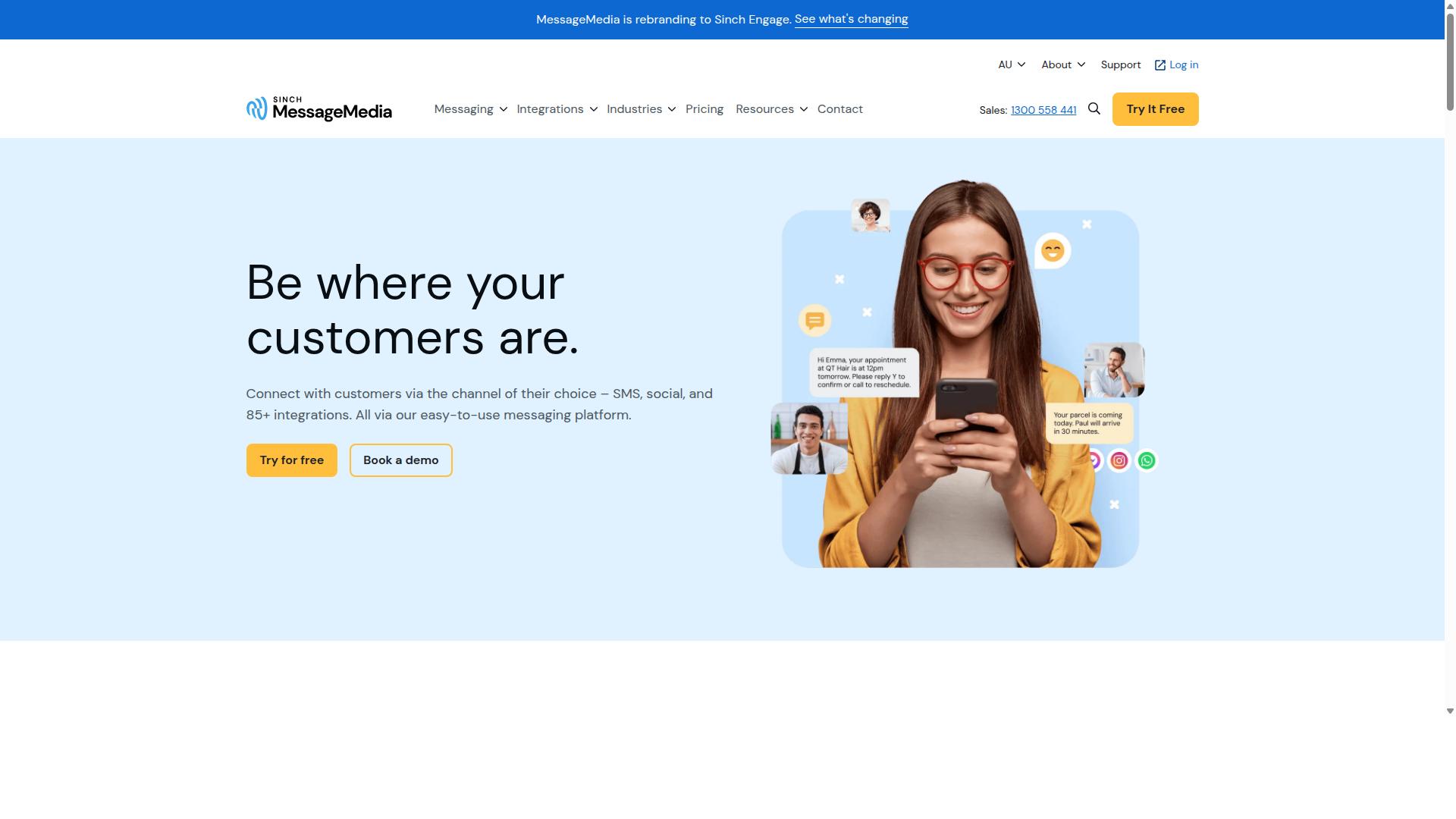 MessageMedia website