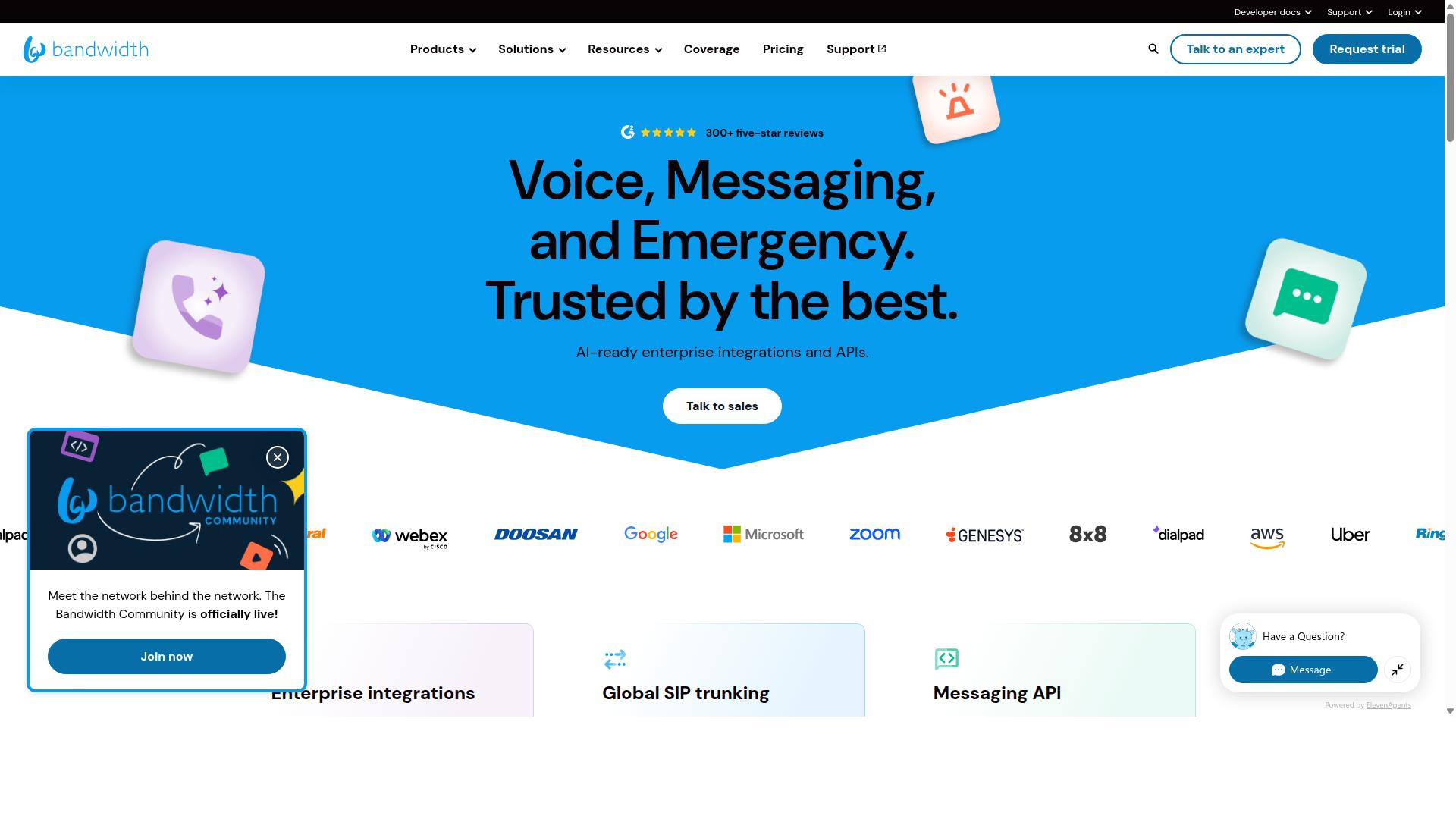 Bandwidth website