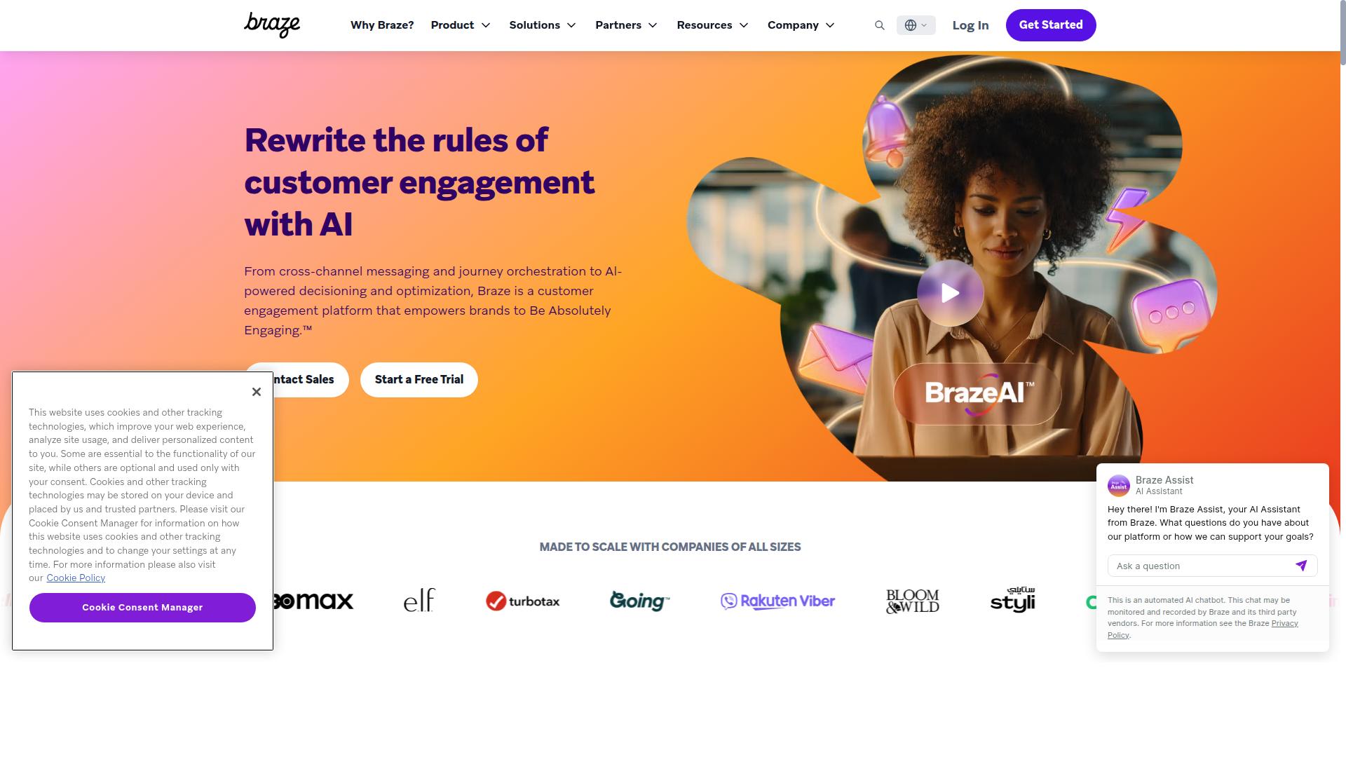 Braze website