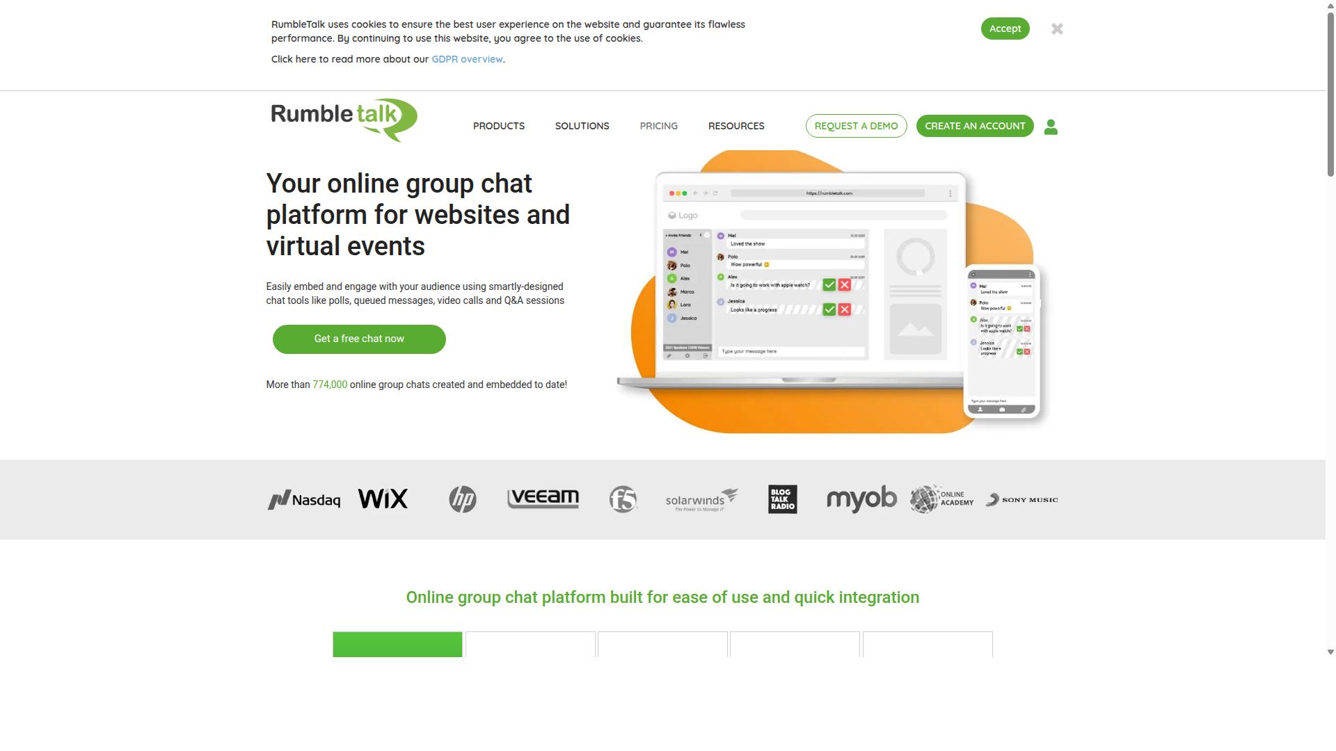 RumbleTalk website