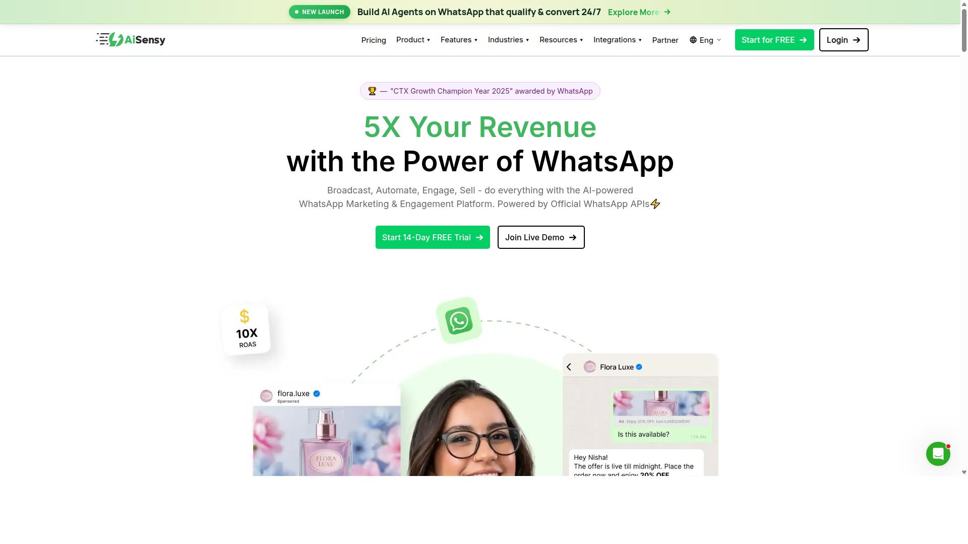 AiSensy website