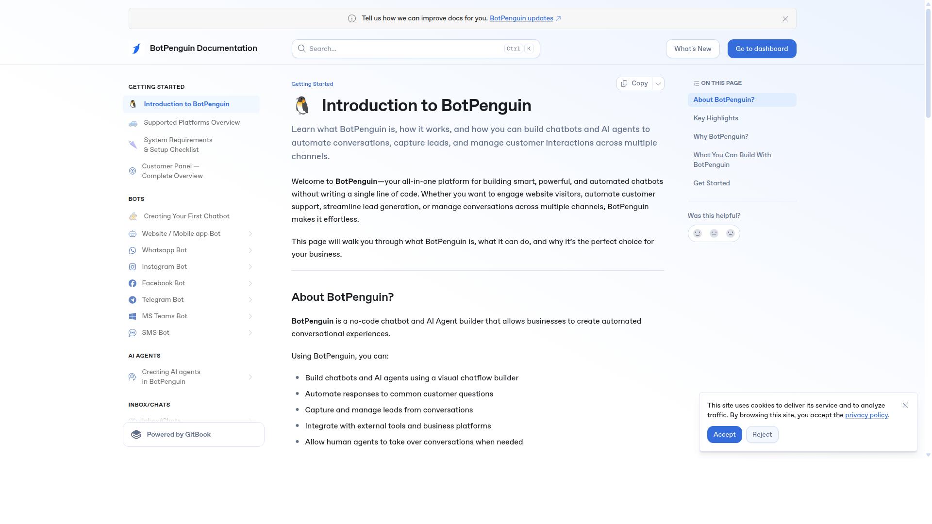BotPenguin website