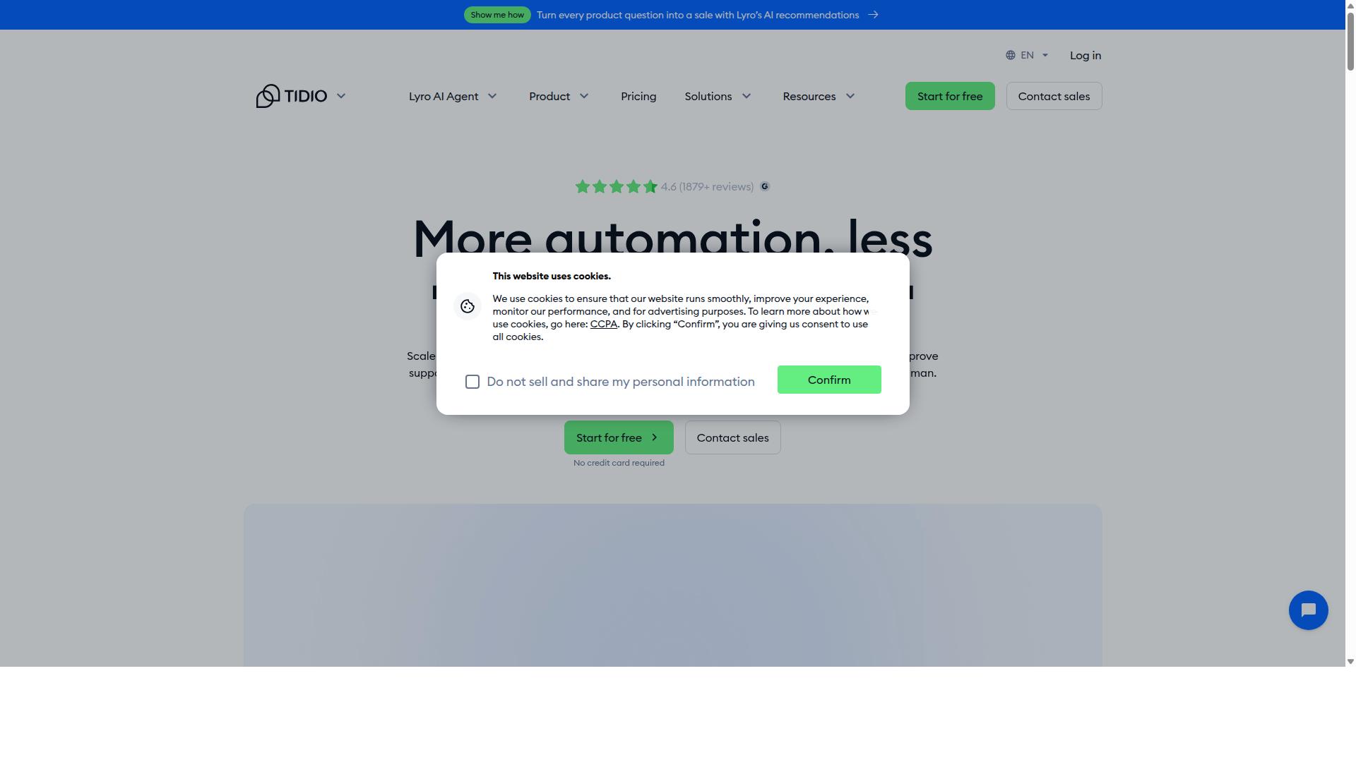 Tidio website
